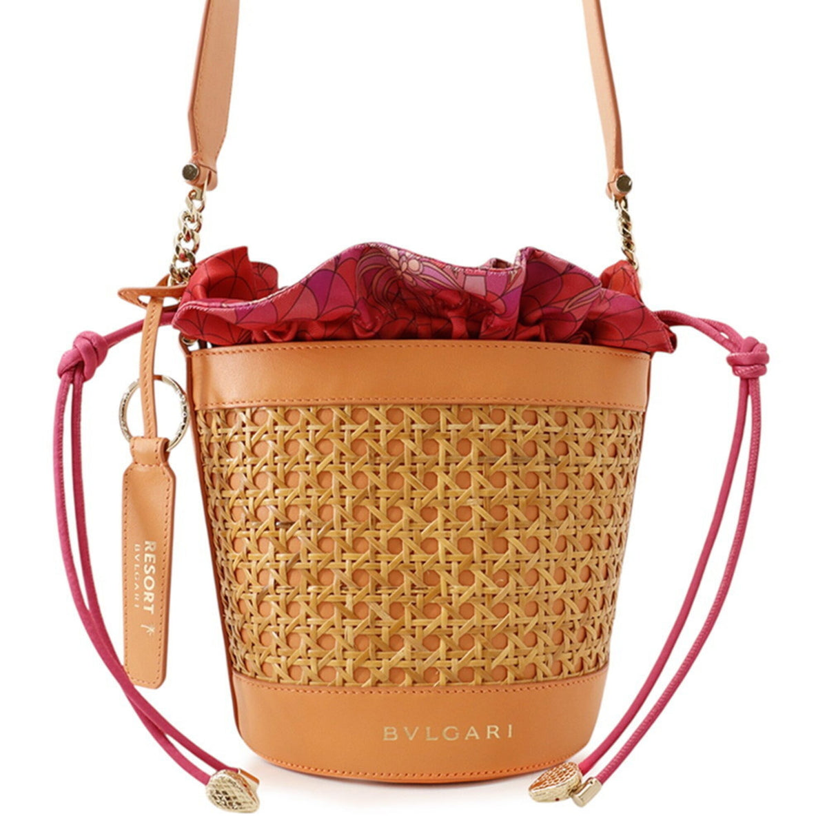 Bvlgari Orange Leather Wisteria Vine Shoulder Bag (Pre-Owned)