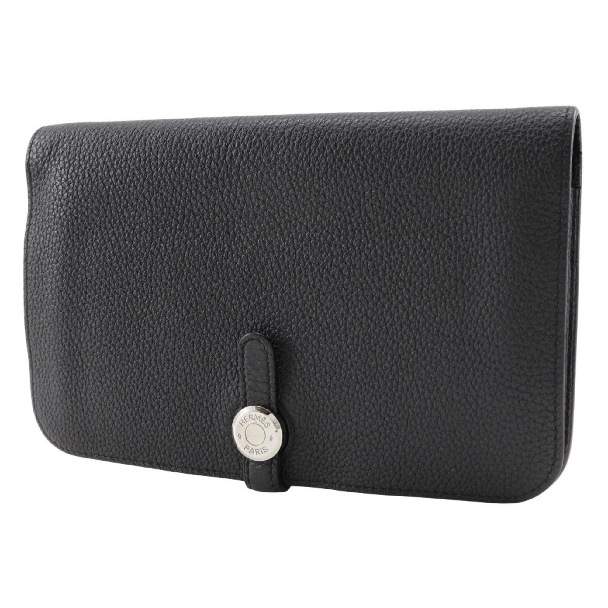 Hermes Black Togo Leather Wallet (Bi-Fold) (Pre-Owned)