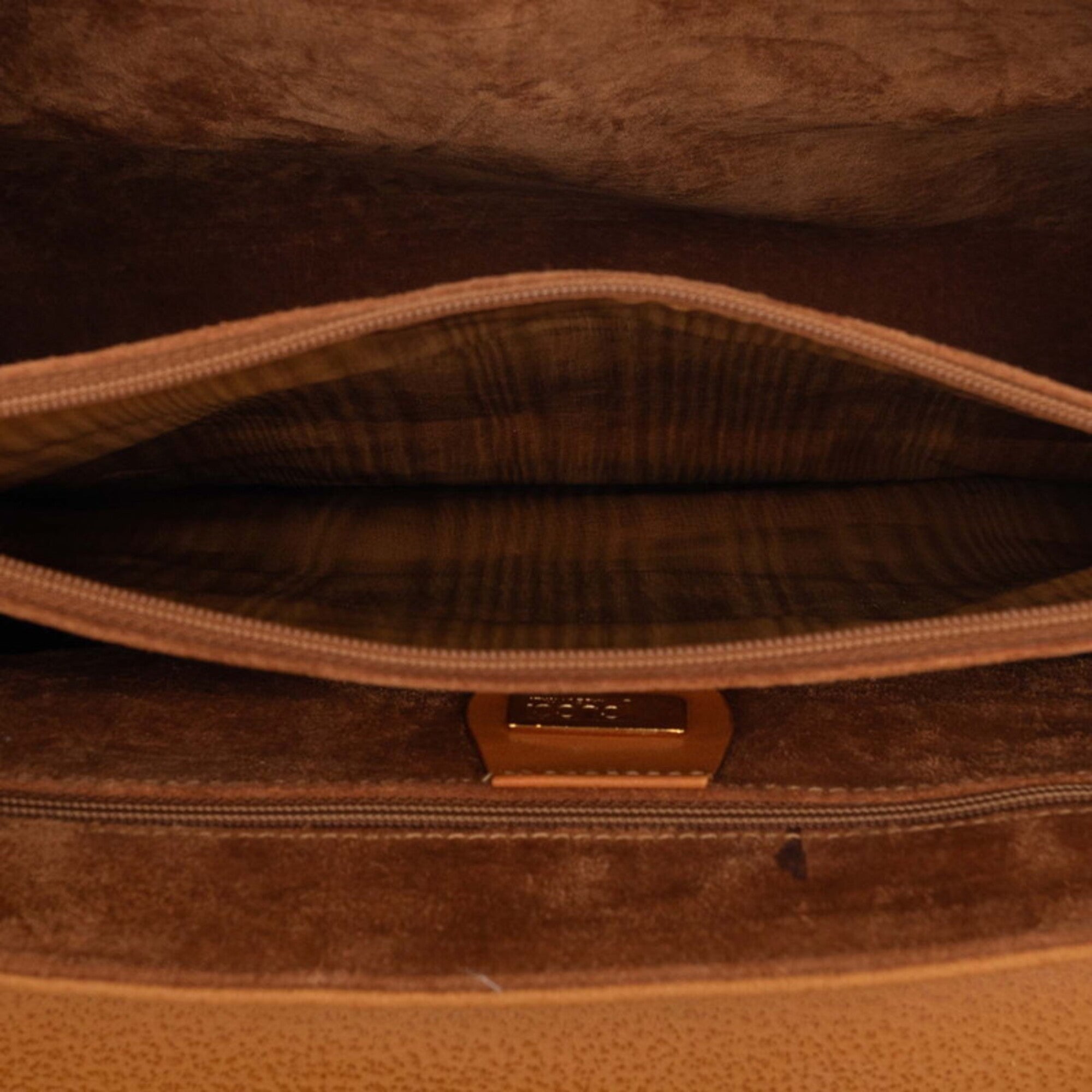 Gucci Brown Leather Handbag Shoulder Bag (Pre-Owned)