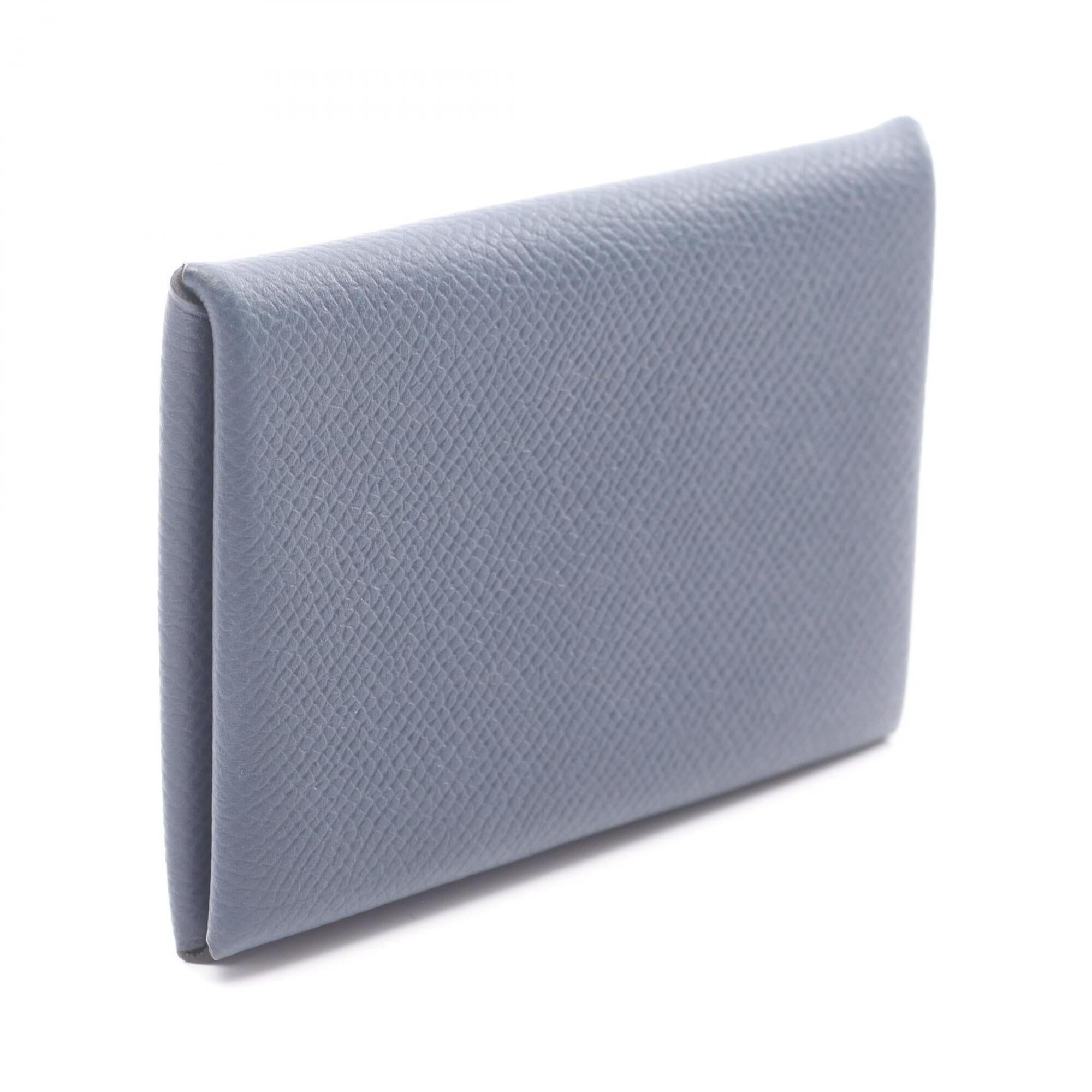 Hermes Blue Nuit Navy Leather Epsom Leather Coin Purse/Coin Case (Pre-Owned)