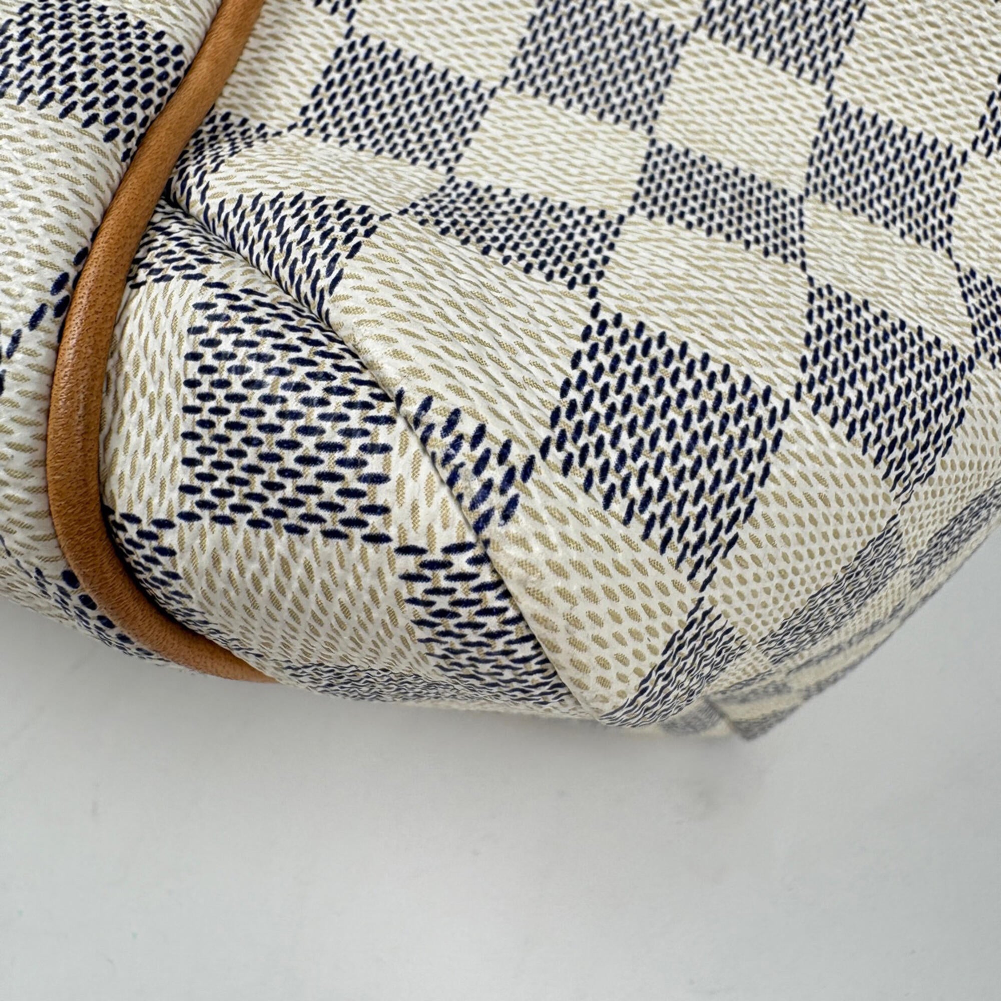 Louis Vuitton Damier Azur White Damier Azur Shoulder Bag Tote Bag (Pre-Owned)