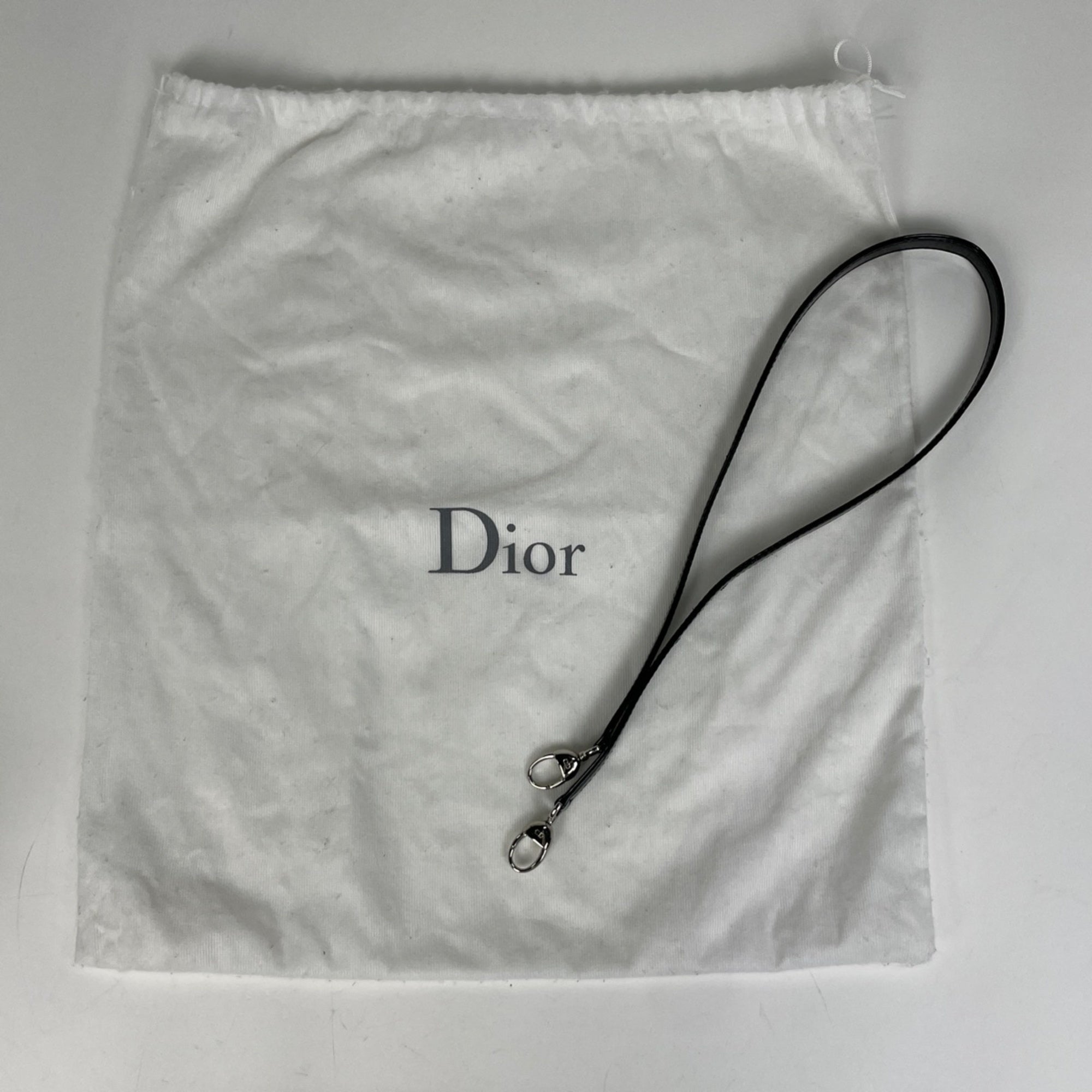 Christian Dior Lady Dior Black Patent Leather Handbag (Pre-Owned)