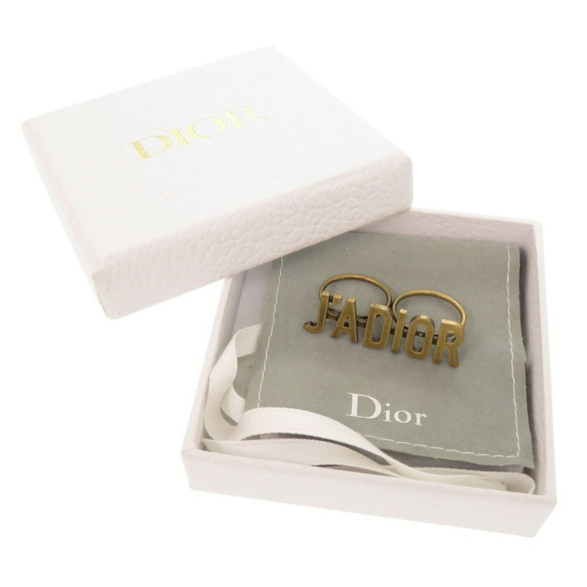 Christian Dior Gold Metal Band Ring (Pre-Owned)
