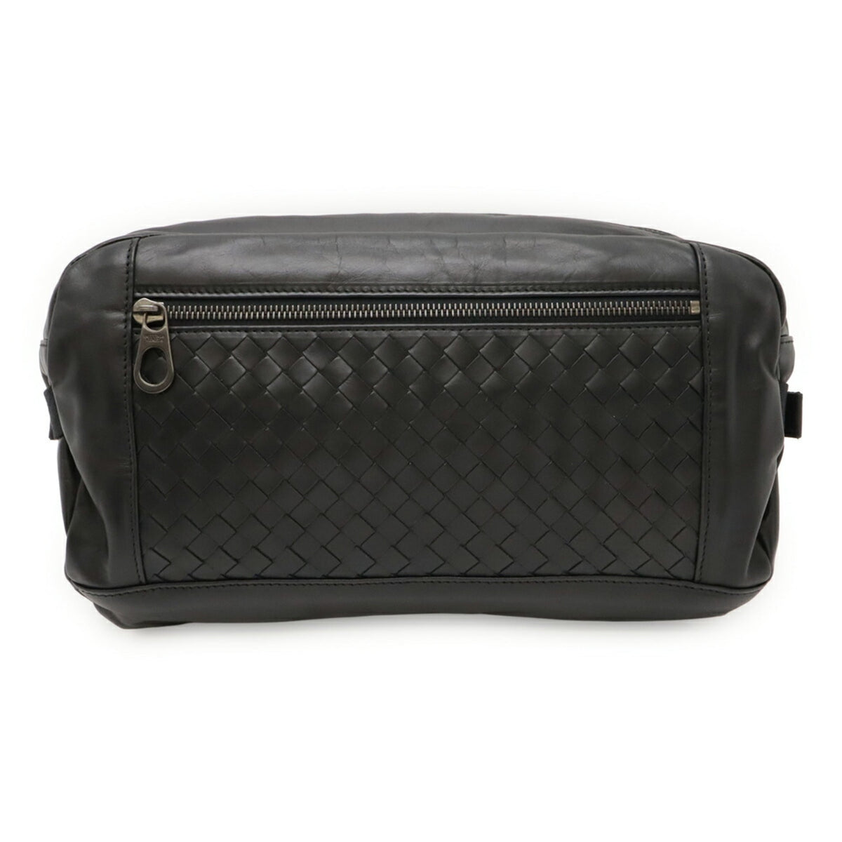 Bottega Veneta Intrecciato Black Leather Sling Bag (Pre-Owned)