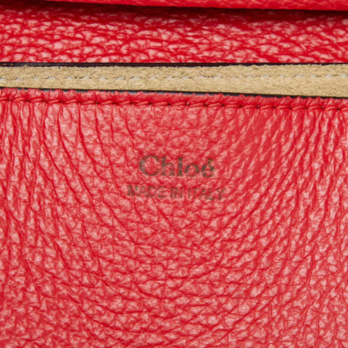 Chloé Red Color Leather Shoulder Bag (Pre-Owned)