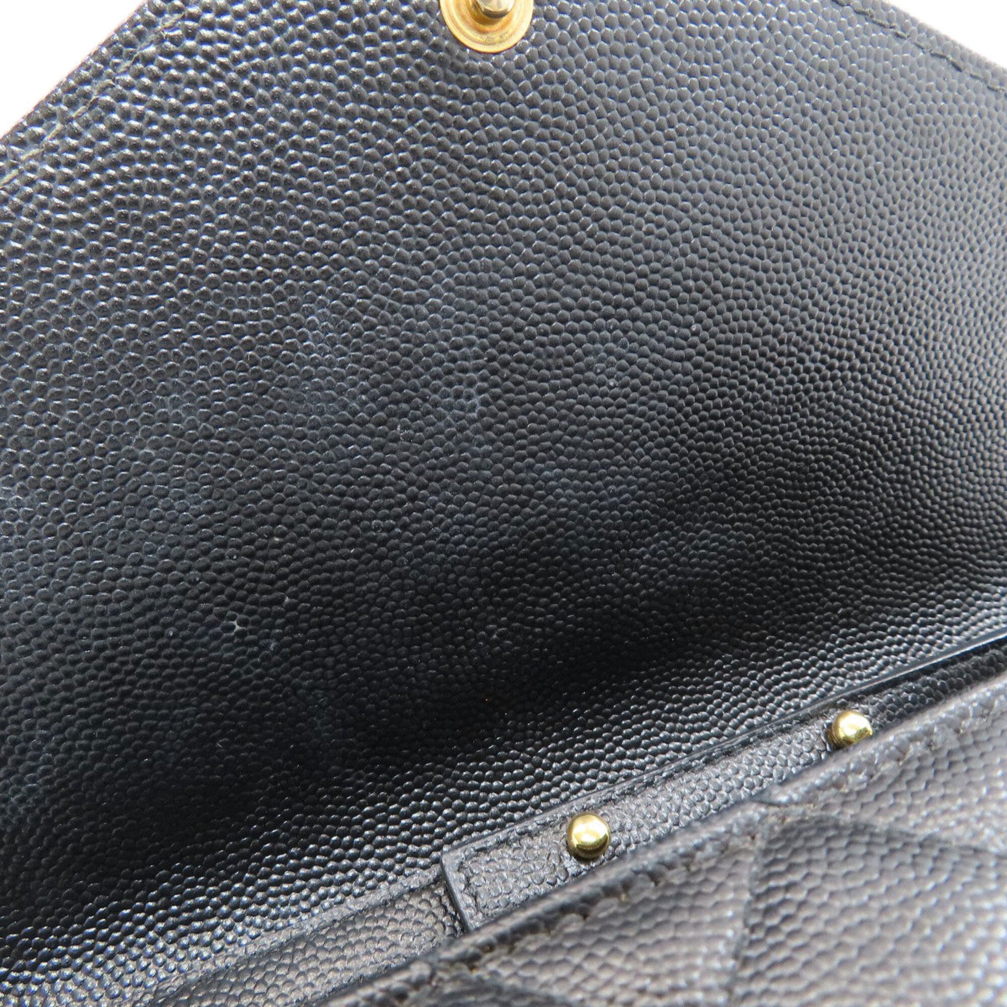 Yves Saint Laurent Black Leather Chain/Shoulder Wallet (Pre-Owned)
