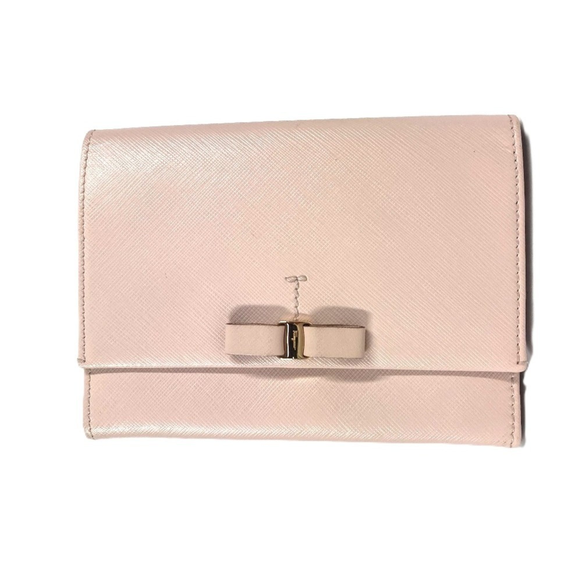Salvatore Ferragamo Pink Leather Clutch Bag Pouch (Pre-Owned)