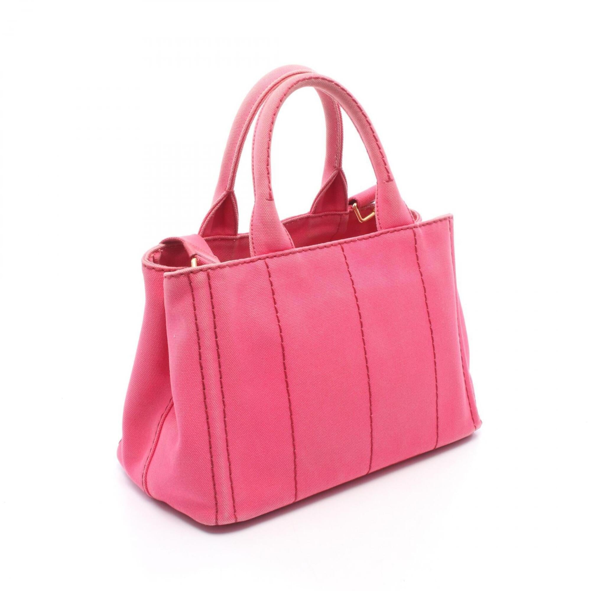 Prada Pink Canapa Handbag Tote Bag (Pre-Owned)