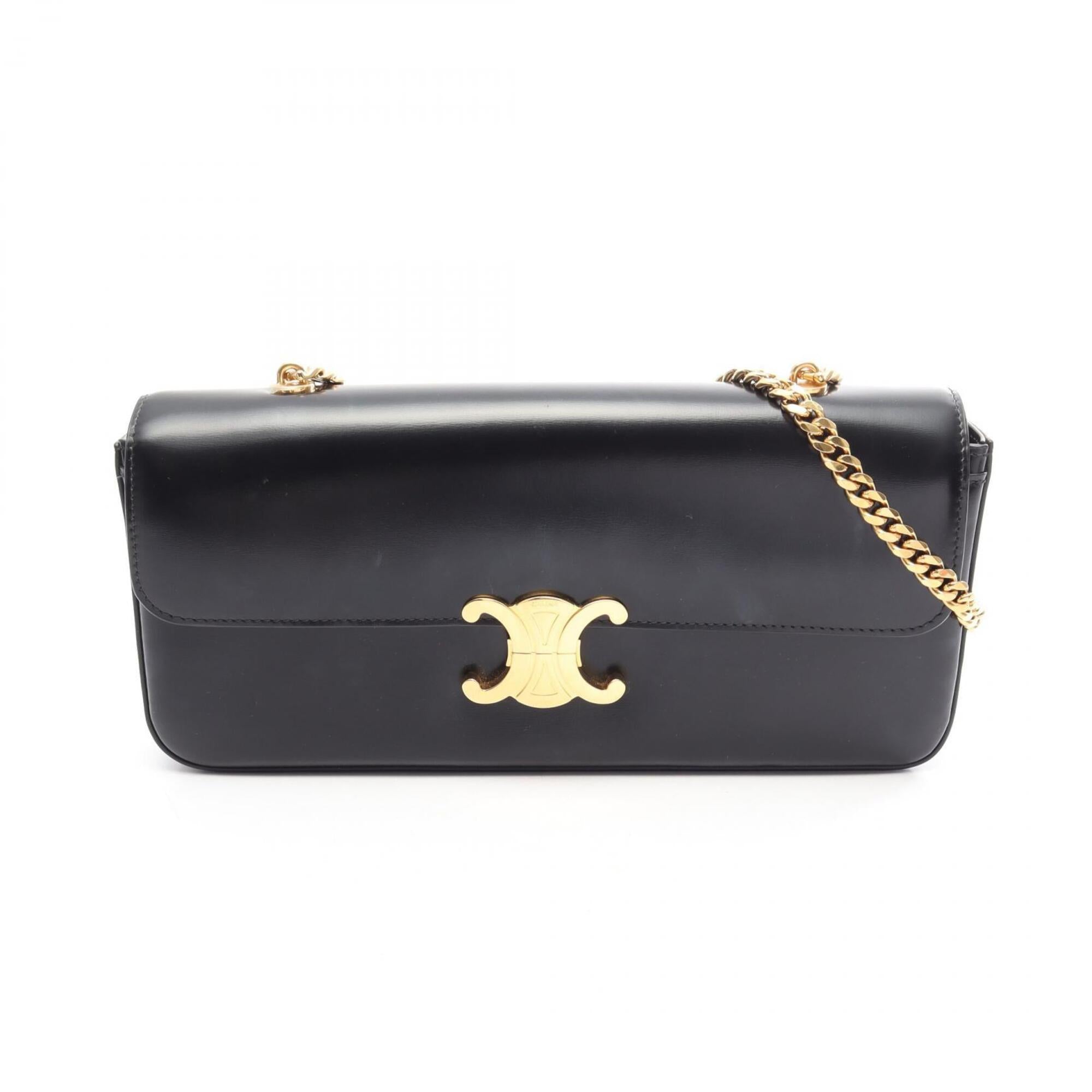 Celine Black Leather Handbag Shoulder Bag (Pre-Owned)