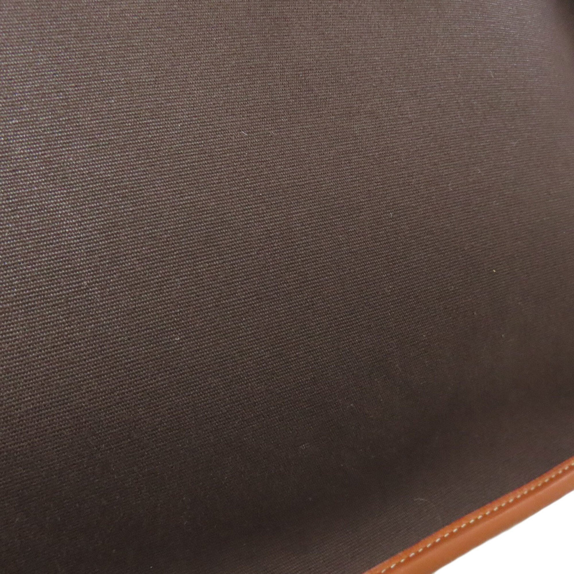 Hermes Brown Toile Officier Shoulder Bag (Pre-Owned)