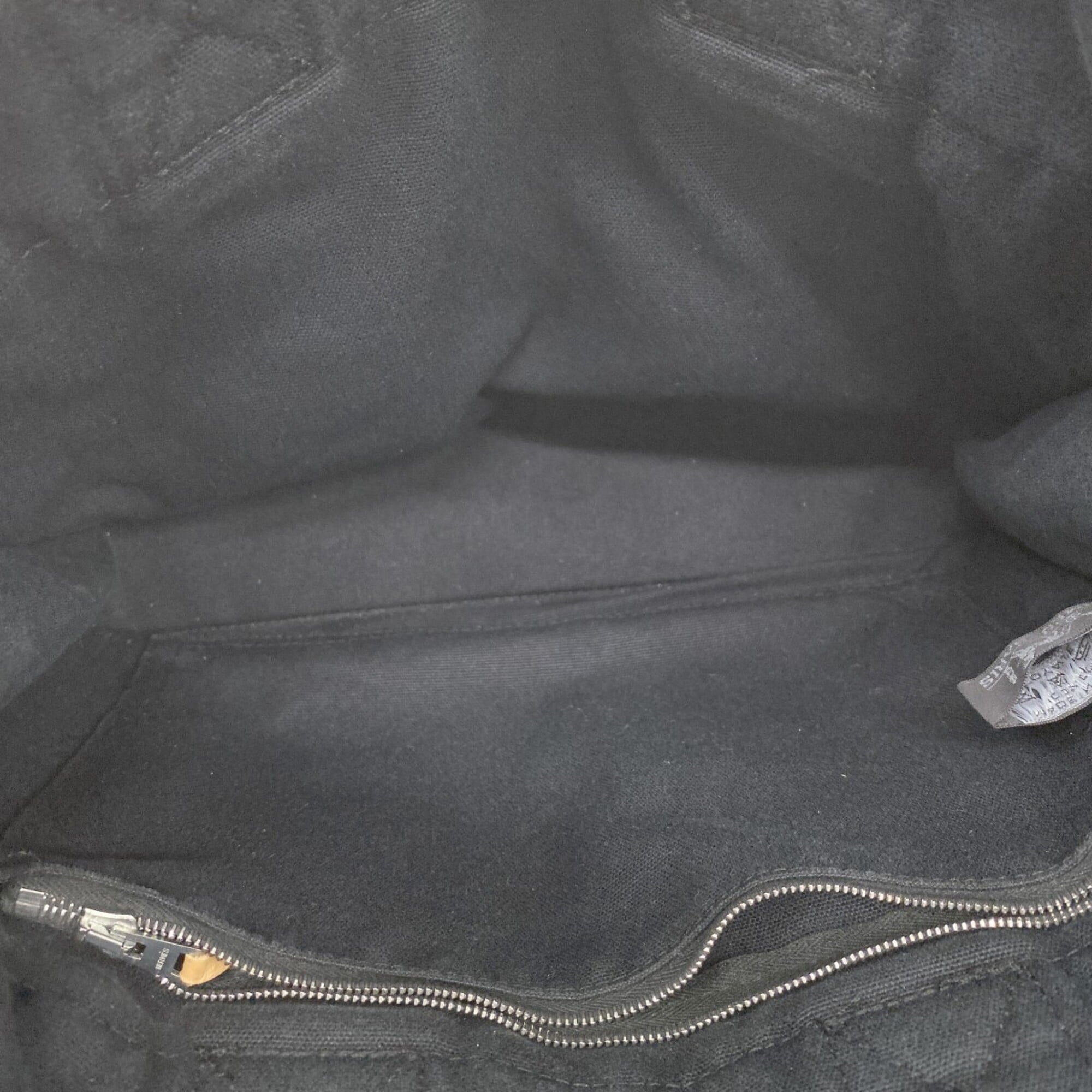 Hermes Black Canvas Tote Bag (Pre-Owned)