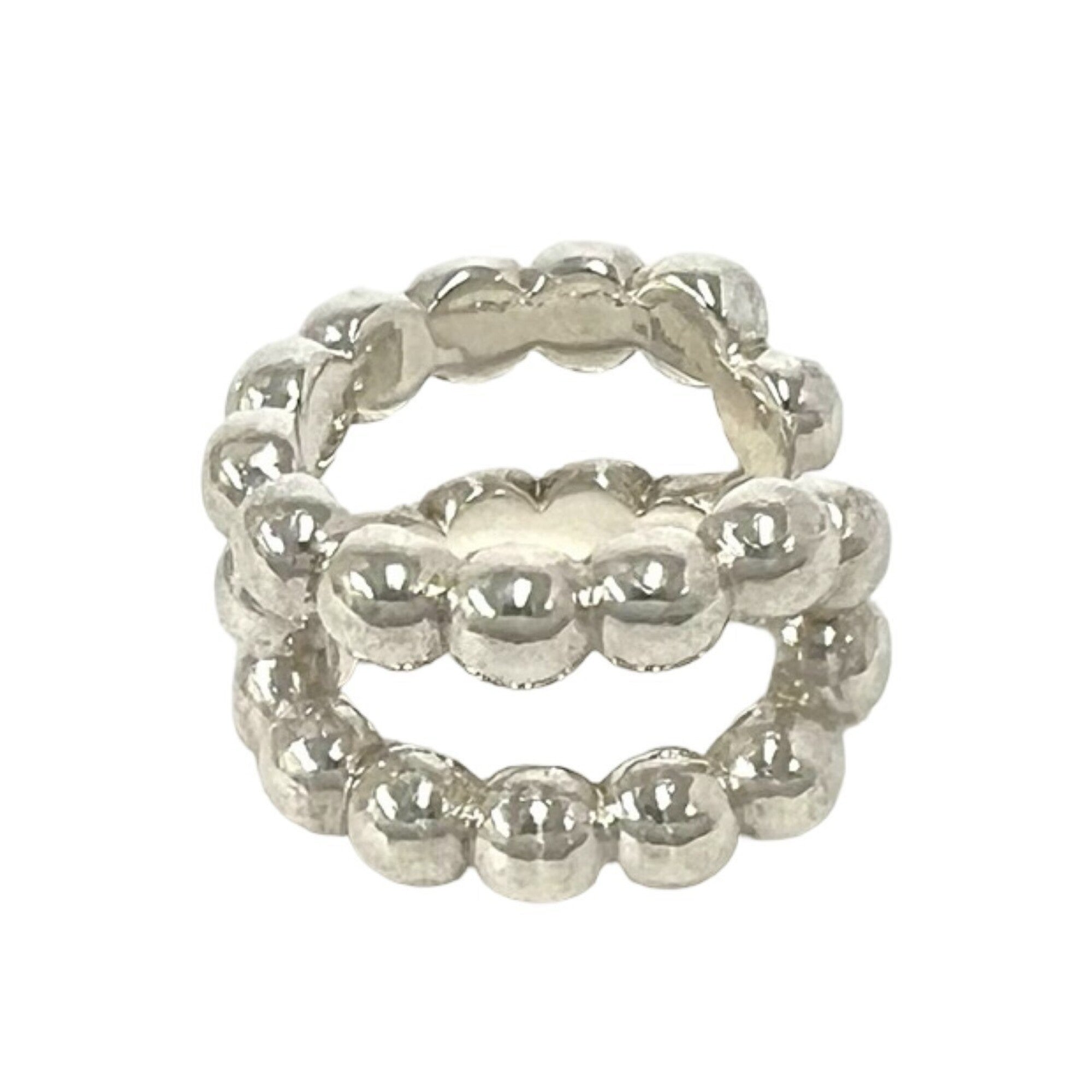Hermes Silver Silver 925 Band Ring (Pre-Owned)