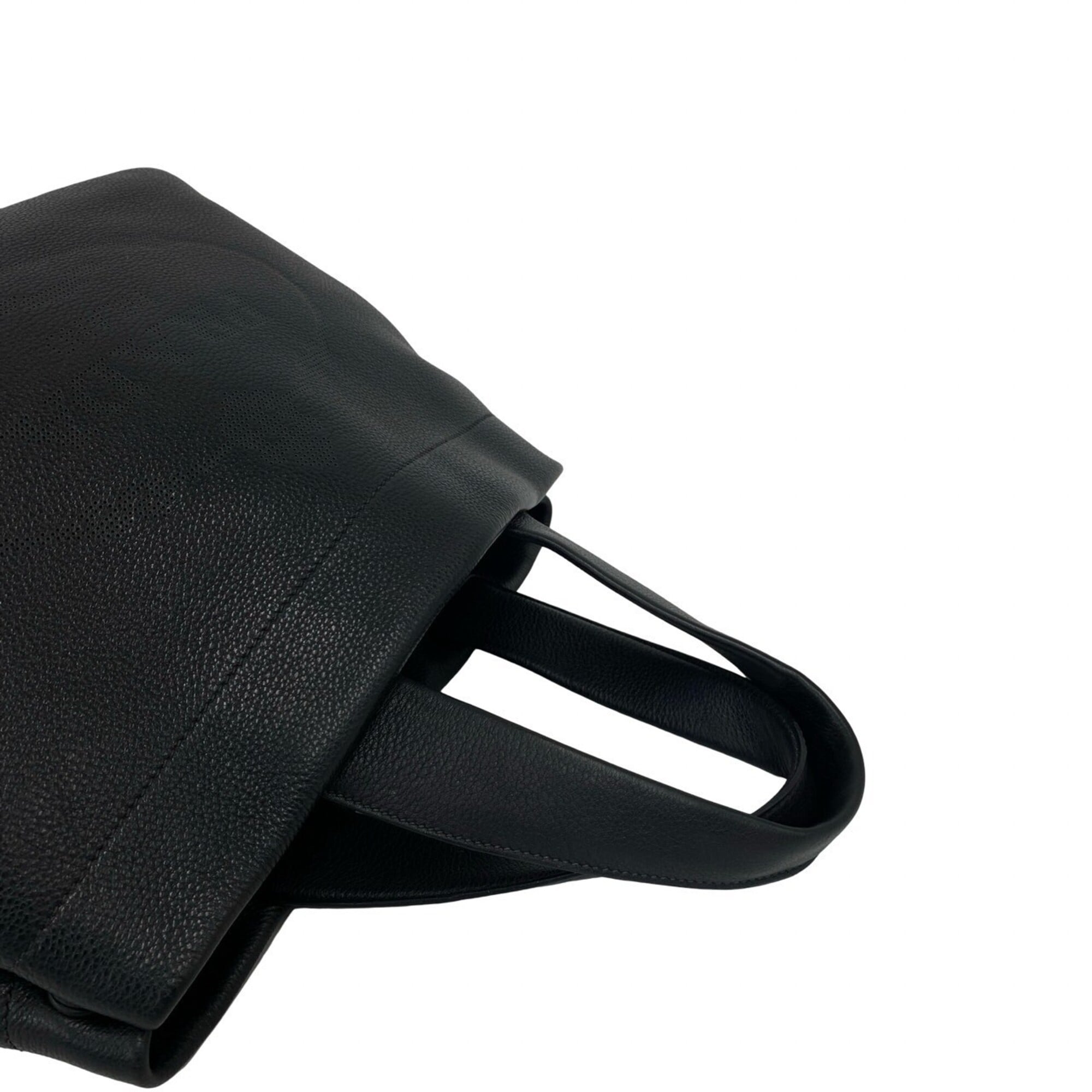 Prada Black Leather Handbag Tote Bag (Pre-Owned)