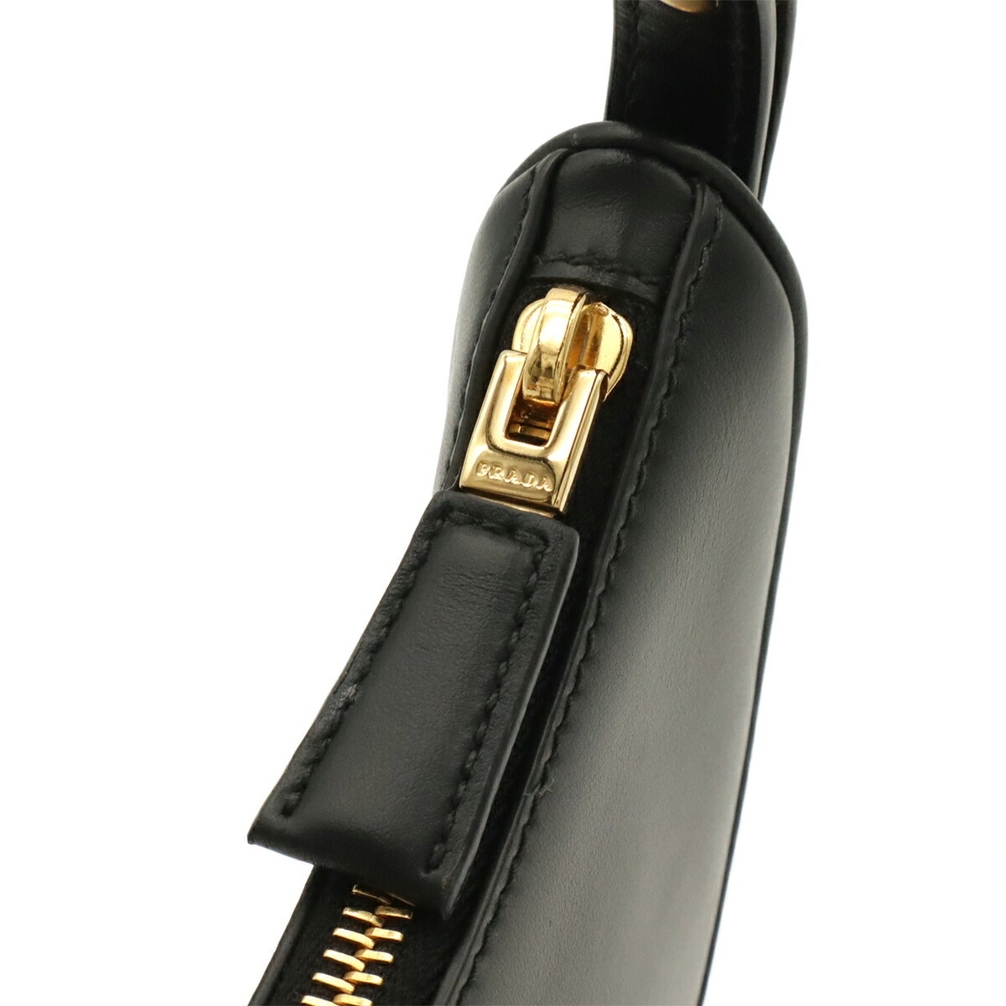 Prada Black Nero Leather Handbag Shoulder Bag (Pre-Owned)