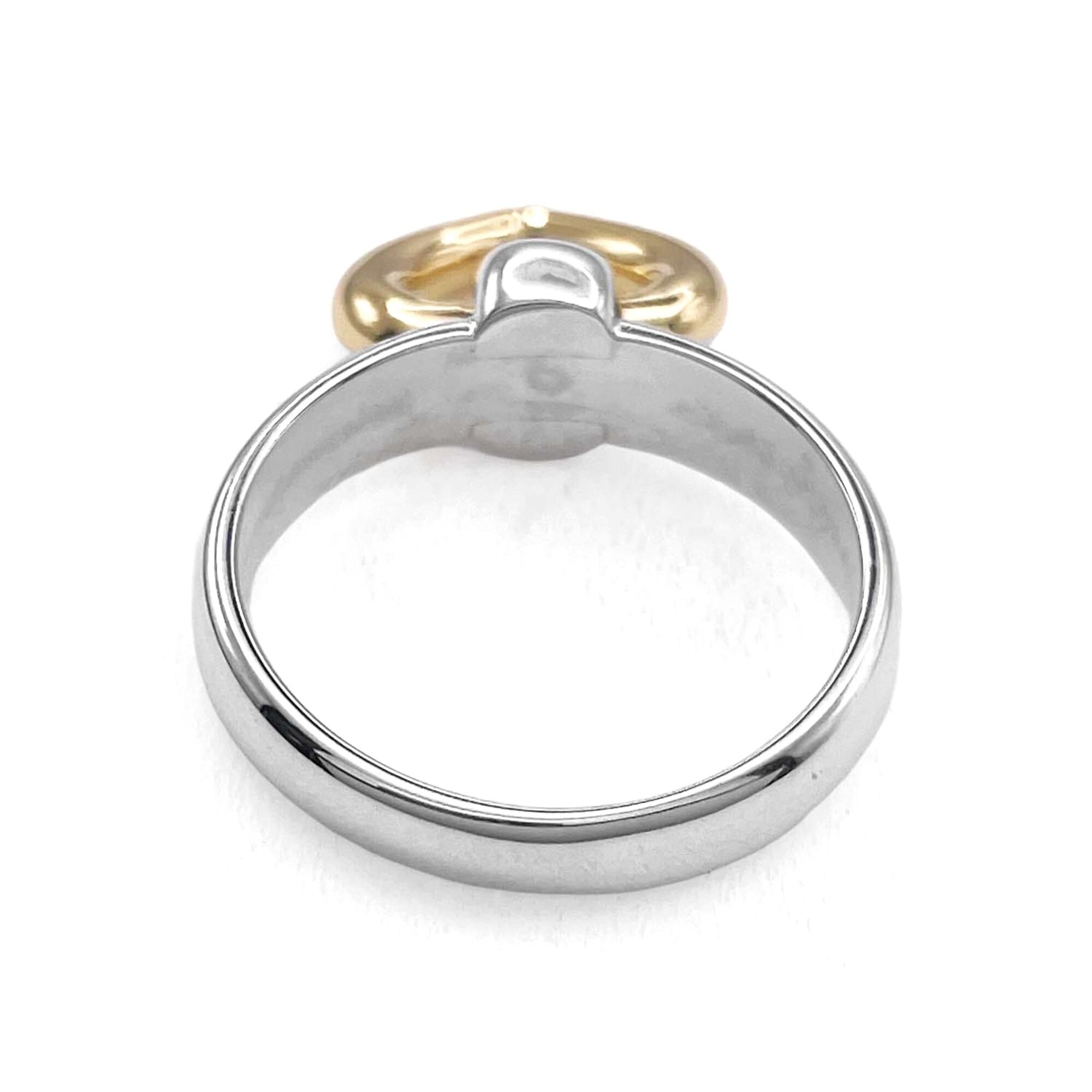 Hermes Gold Silver Yellow Gold (18K) Silver 925 Band Ring (Pre-Owned)