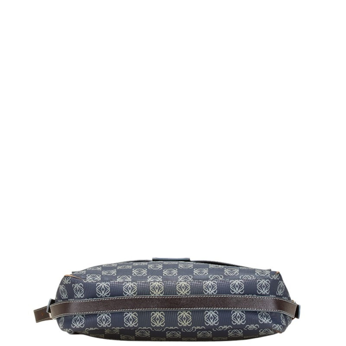 Loewe Gray Navy Pvc Leather Messenger Bag Shoulder Bag (Pre-Owned)