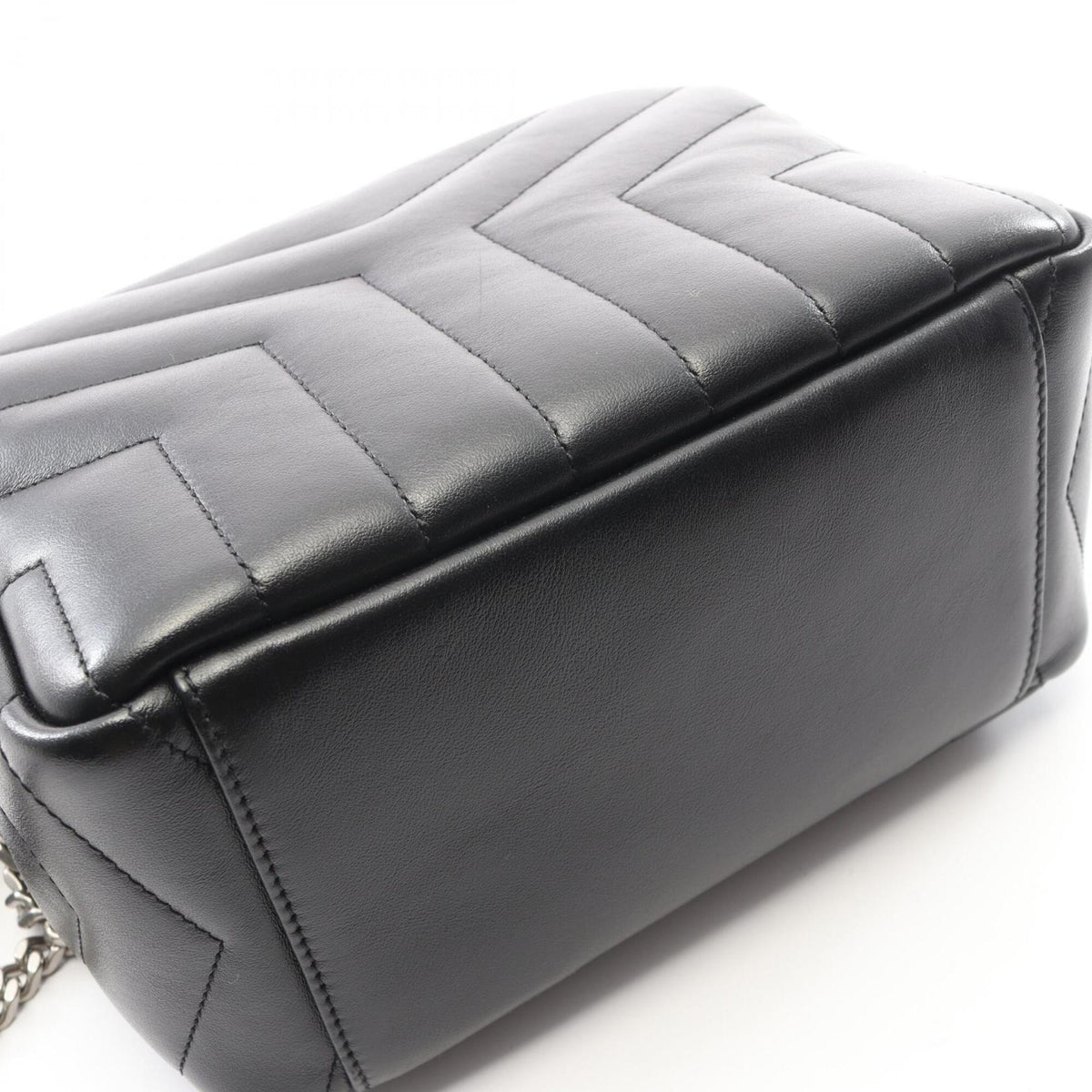 Yves Saint Laurent Black Leather Handbag Shoulder Bag (Pre-Owned)
