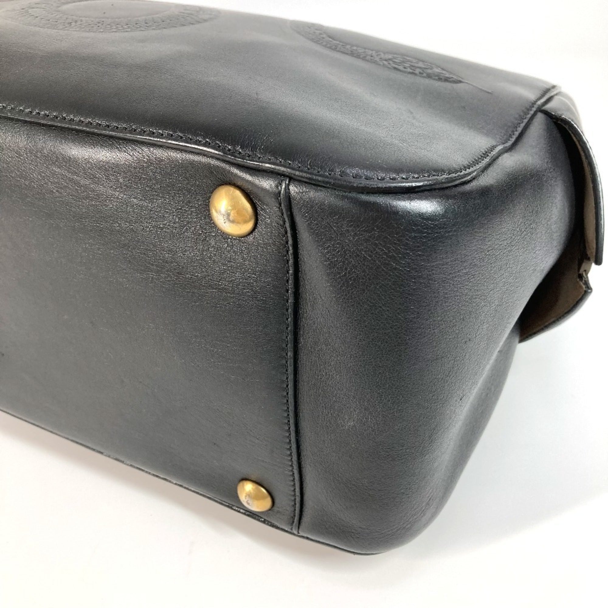 Gucci Black Leather Boston Bag Shoulder Bag (Pre-Owned)