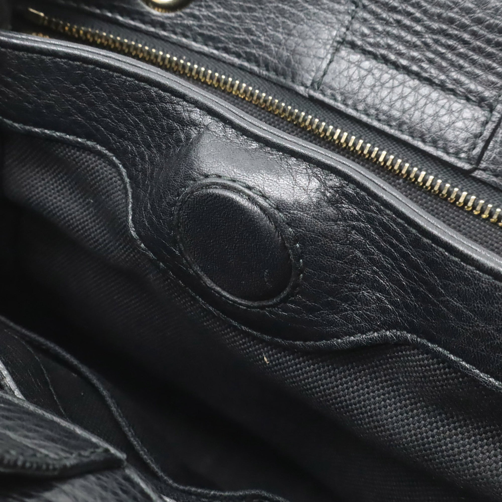 Gucci Black Bamboo Leather Handbag (Pre-Owned)