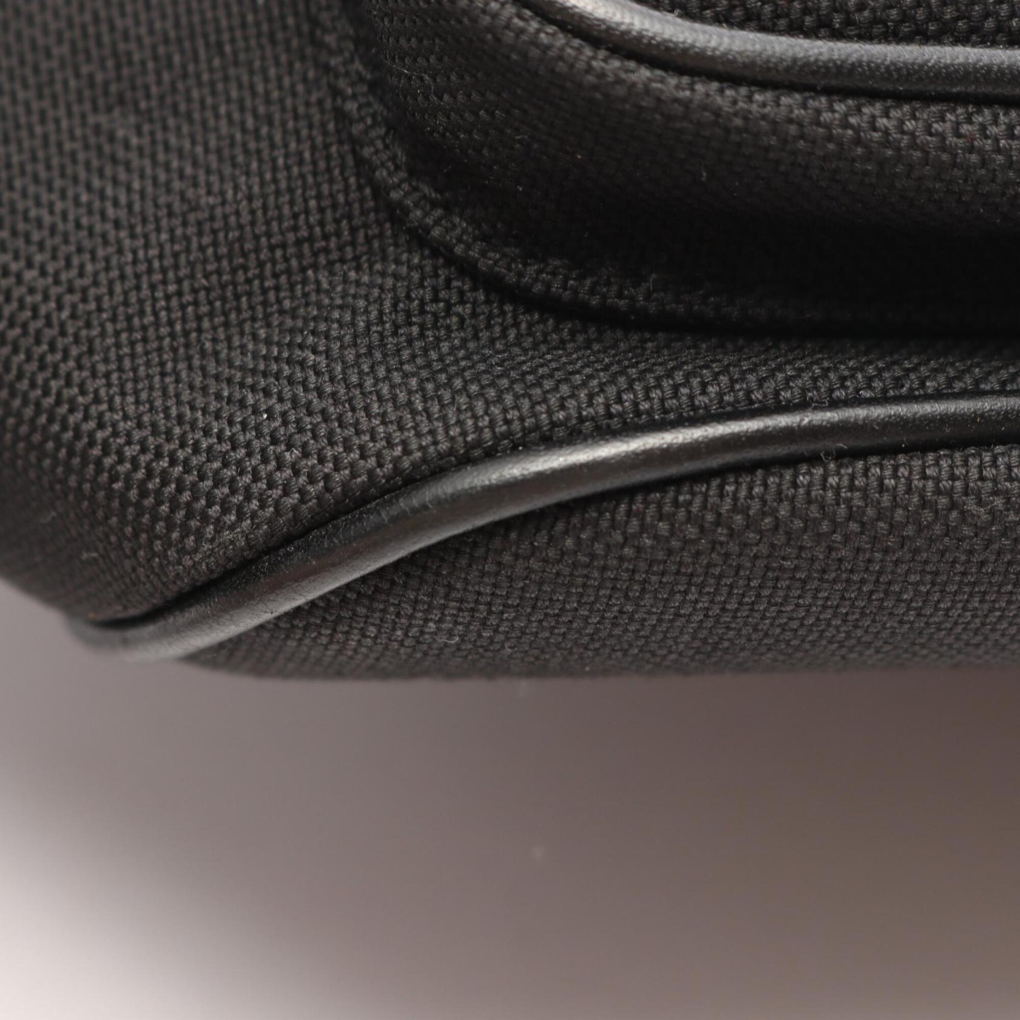 Prada Black Canvas Leather Handbag (Pre-Owned)