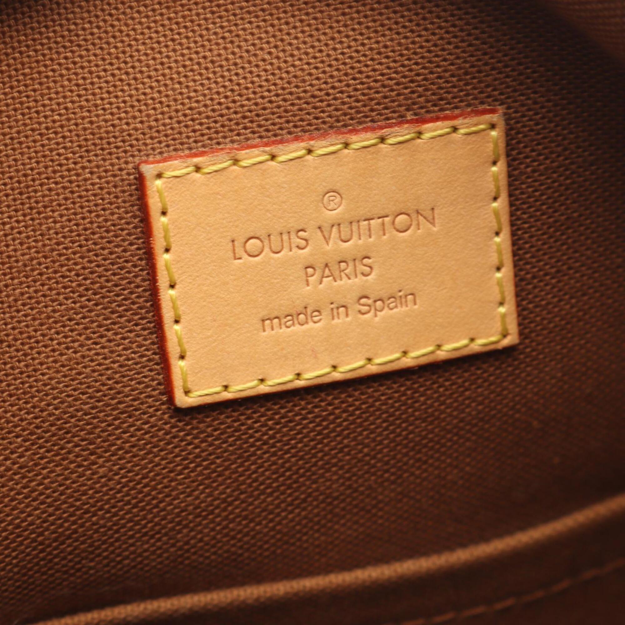 Louis Vuitton Brown Coated Canvas Pvc Monogram Leather Handbag (Pre-Owned)