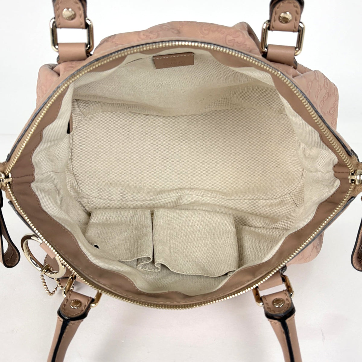 Gucci Salmon Pink Leather Handbag (Pre-Owned)