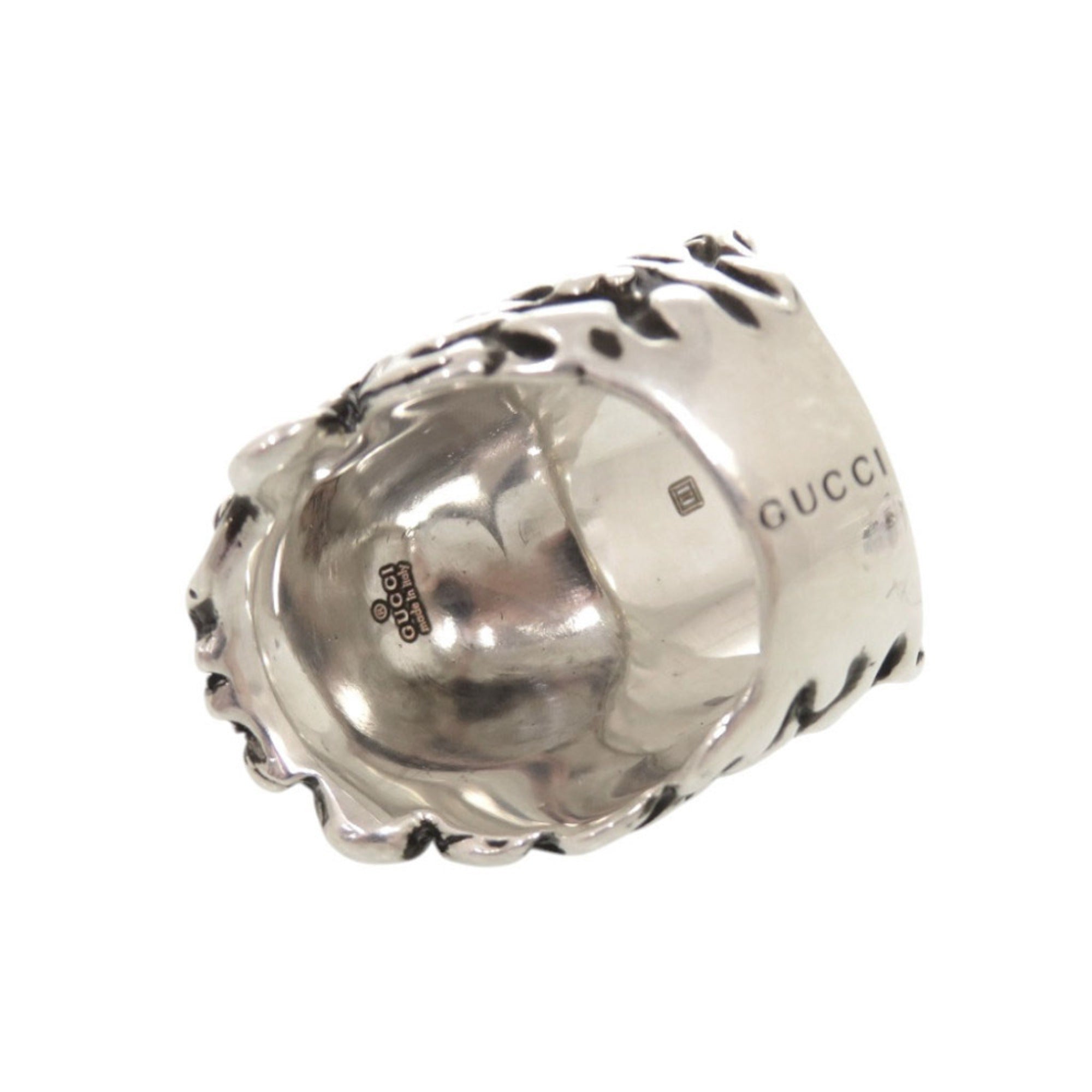 Gucci Silver Metal Band Ring (Pre-Owned)