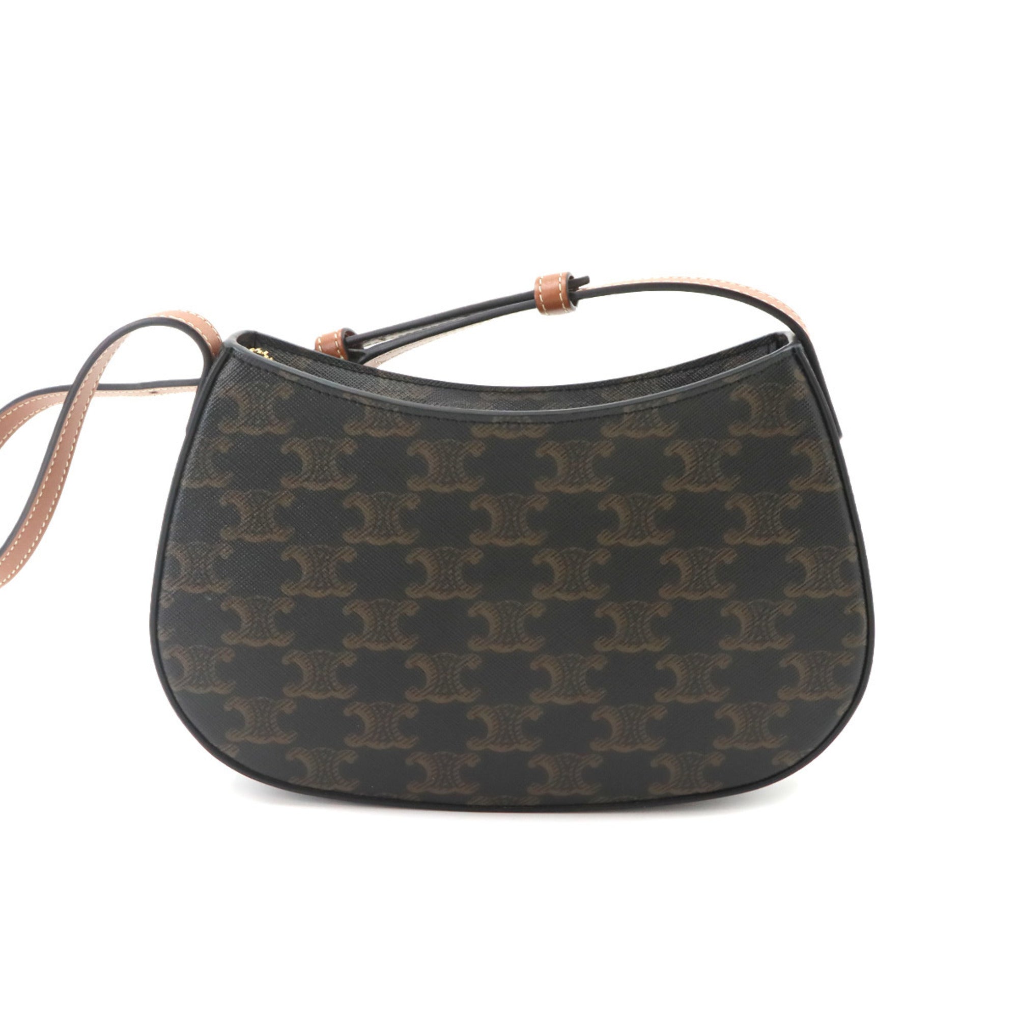 Celine Black Brown Pvc Leather Handbag Shoulder Bag (Pre-Owned)