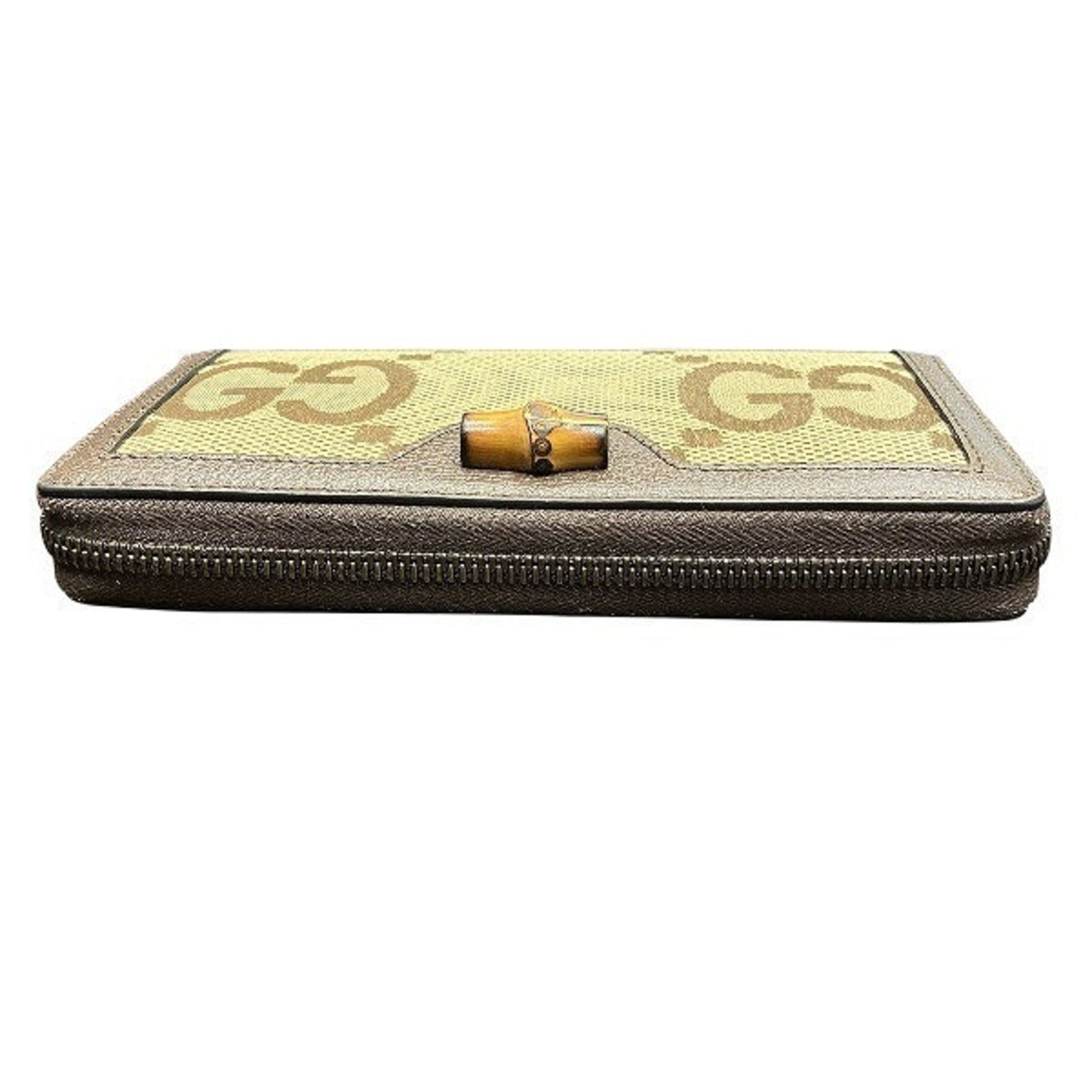 Gucci Brown Bamboo Long Wallet (Bi-Fold) (Pre-Owned)