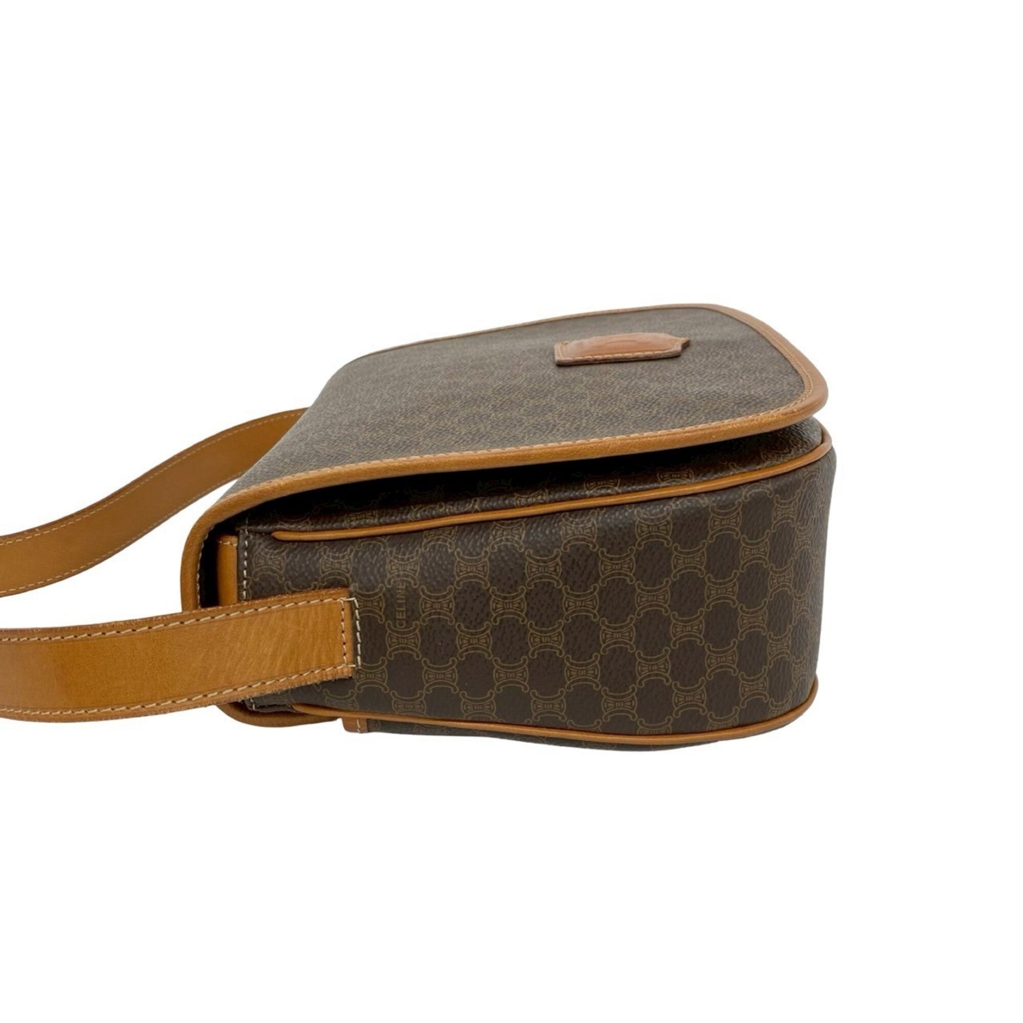 Celine Brown Leather Pvc Shoulder Bag (Pre-Owned)