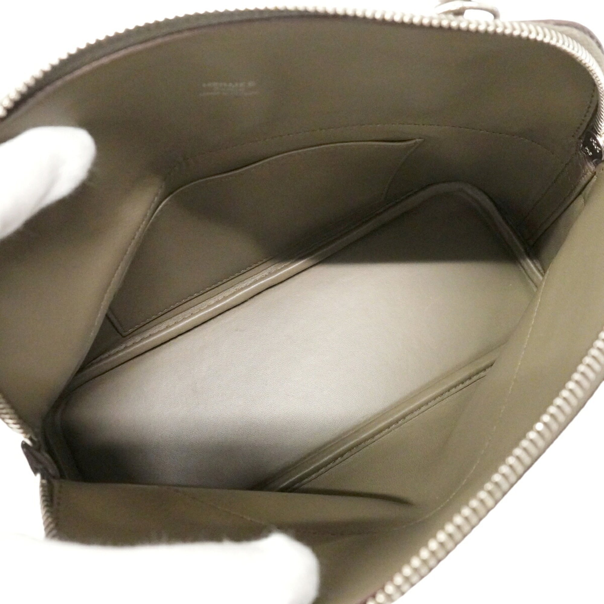 Hermes Etain Leather Handbag (Pre-Owned)