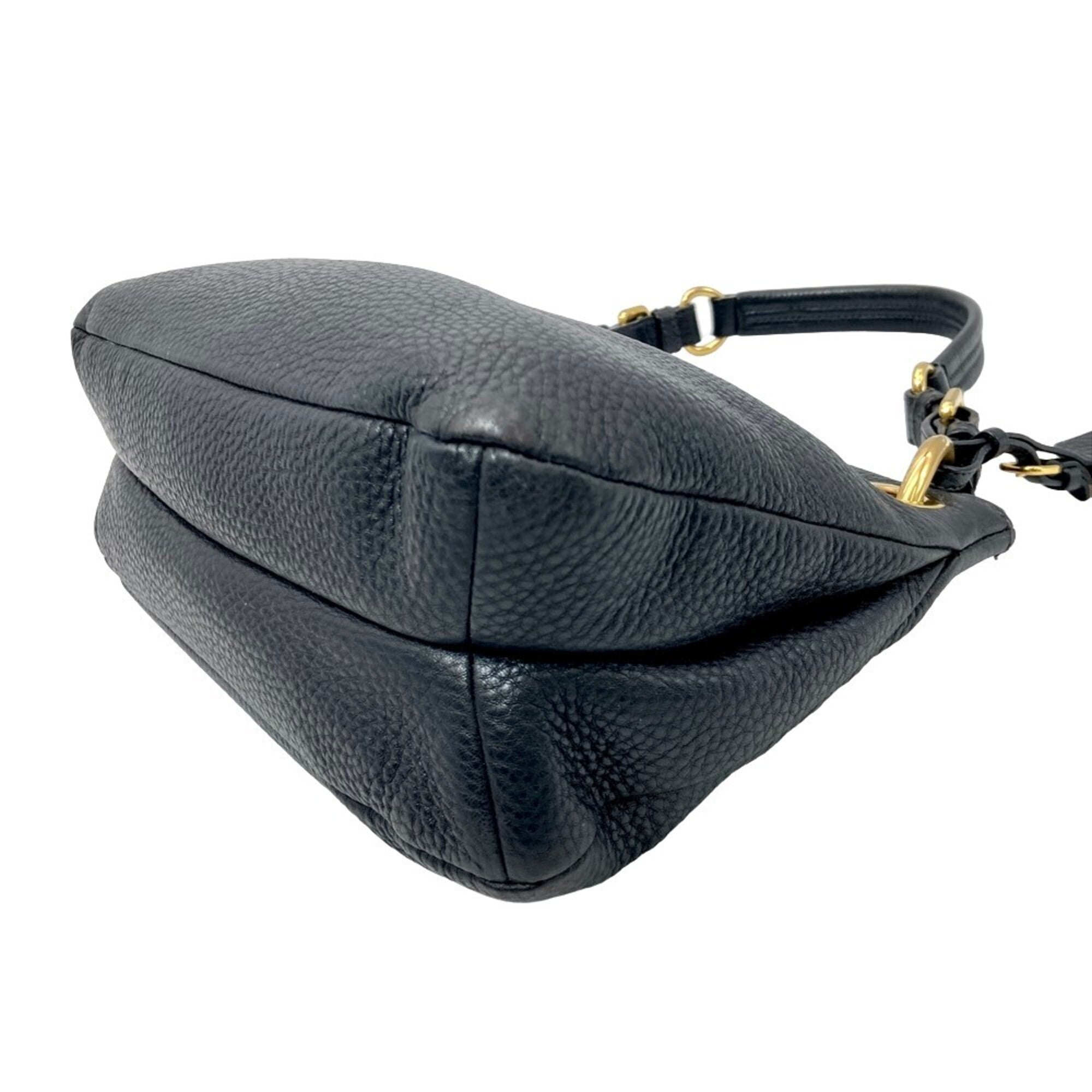 Prada Black Leather Shoulder Bag (Pre-Owned)