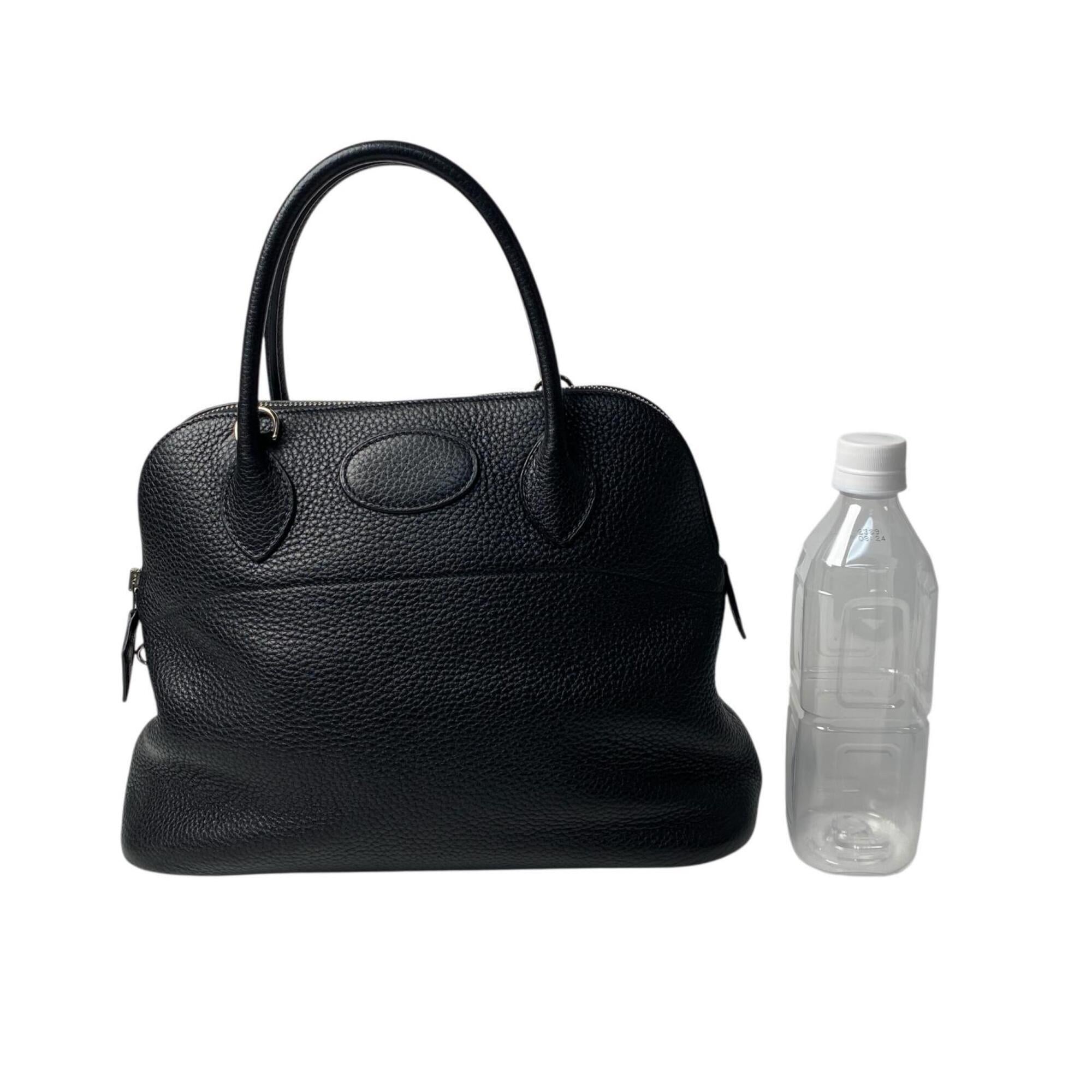 Hermes Black Taurillon Clemence Leather Handbag Shoulder Bag (Pre-Owned)
