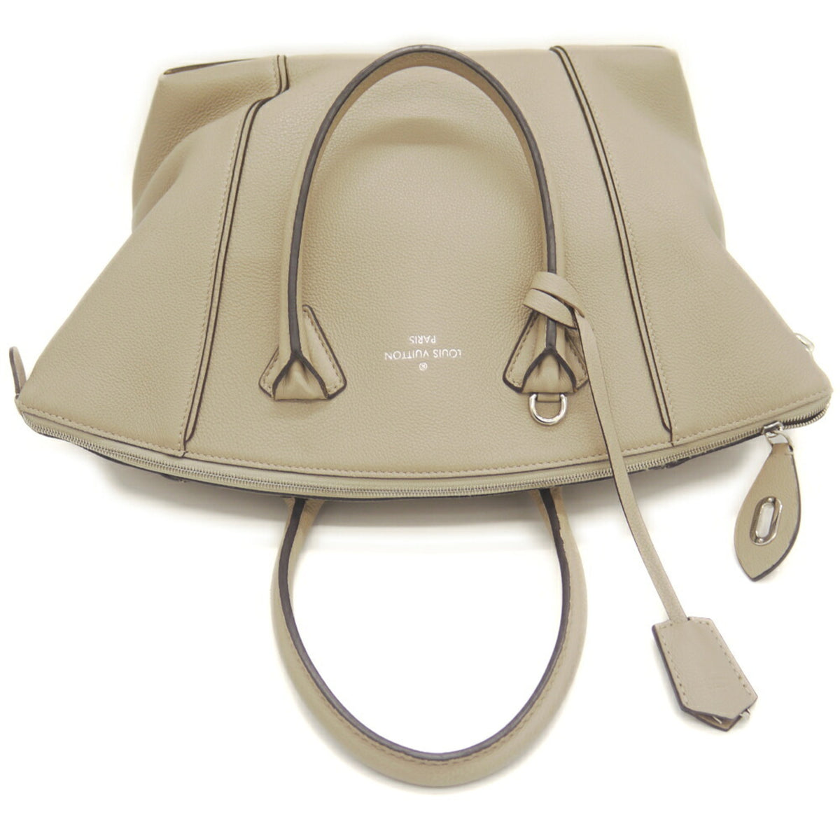 Louis Vuitton Gray Veau Cachemire Leather Handbag Shoulder Bag (Pre-Owned)