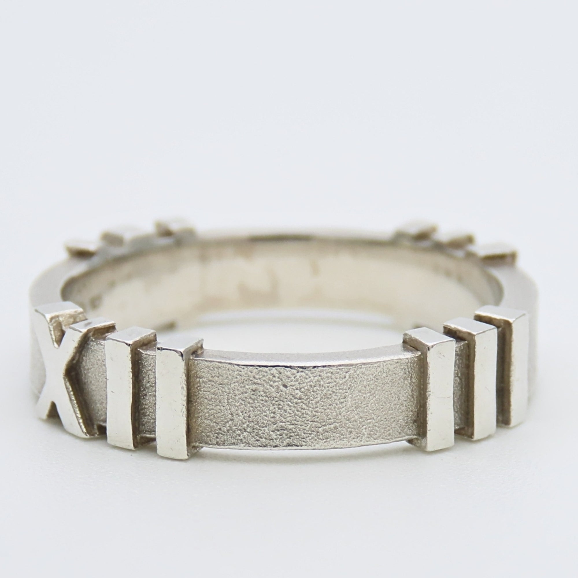 Tiffany Atlas Silver Silver 925 Band Ring (Pre-Owned)
