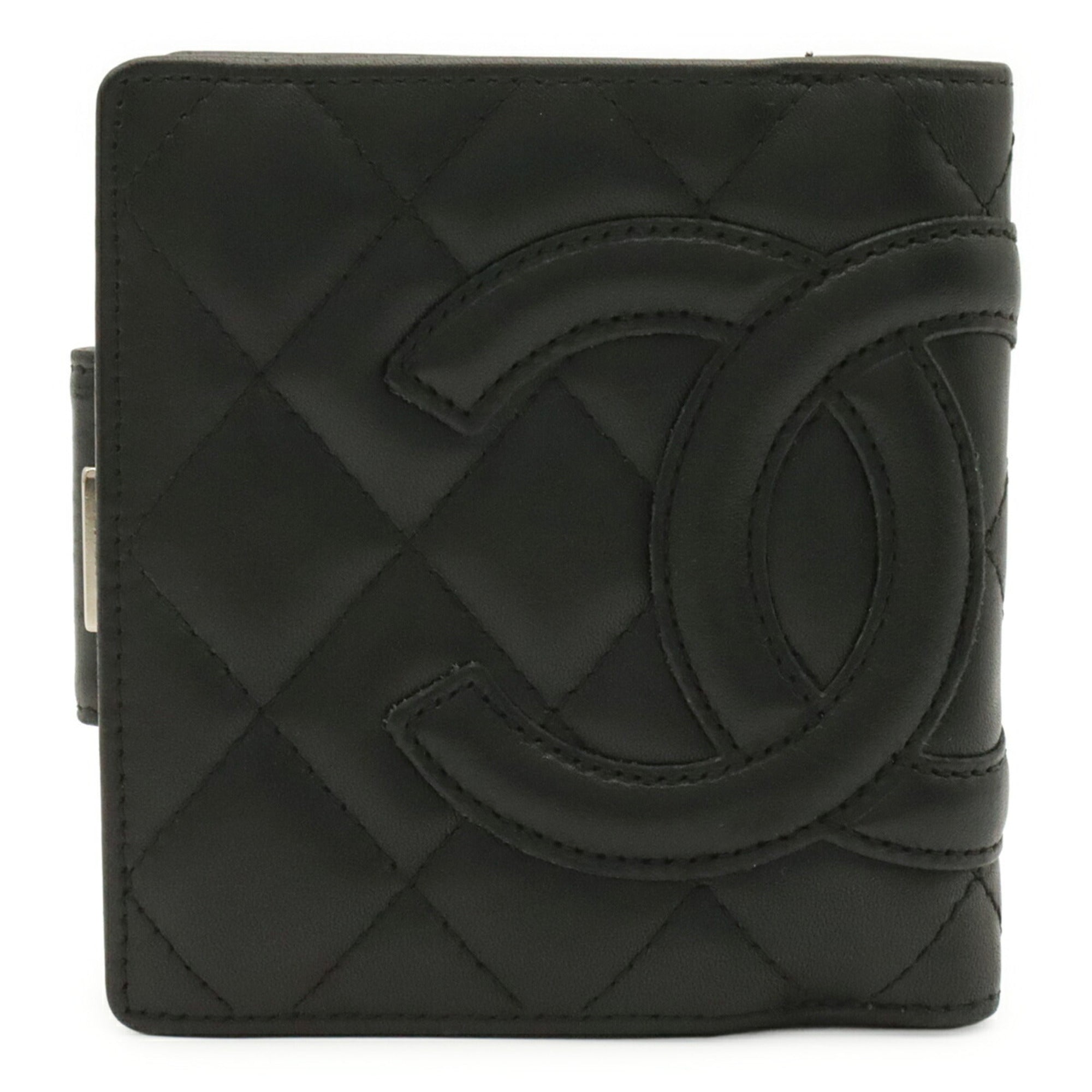 Chanel Black Pink White Leather Wallet (Bi-Fold) (Pre-Owned)