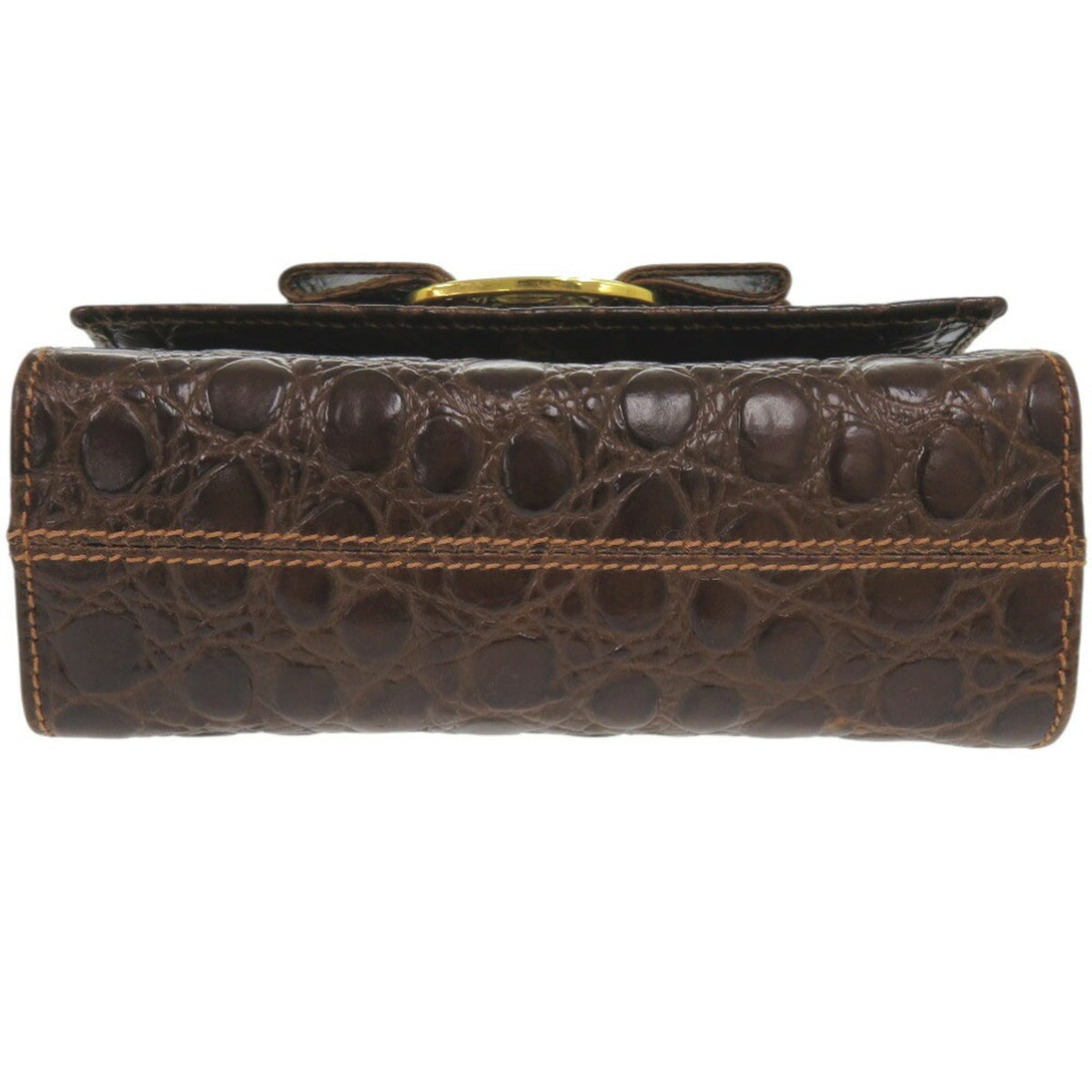 Salvatore Ferragamo Brown Leather Shoulder Bag (Pre-Owned)