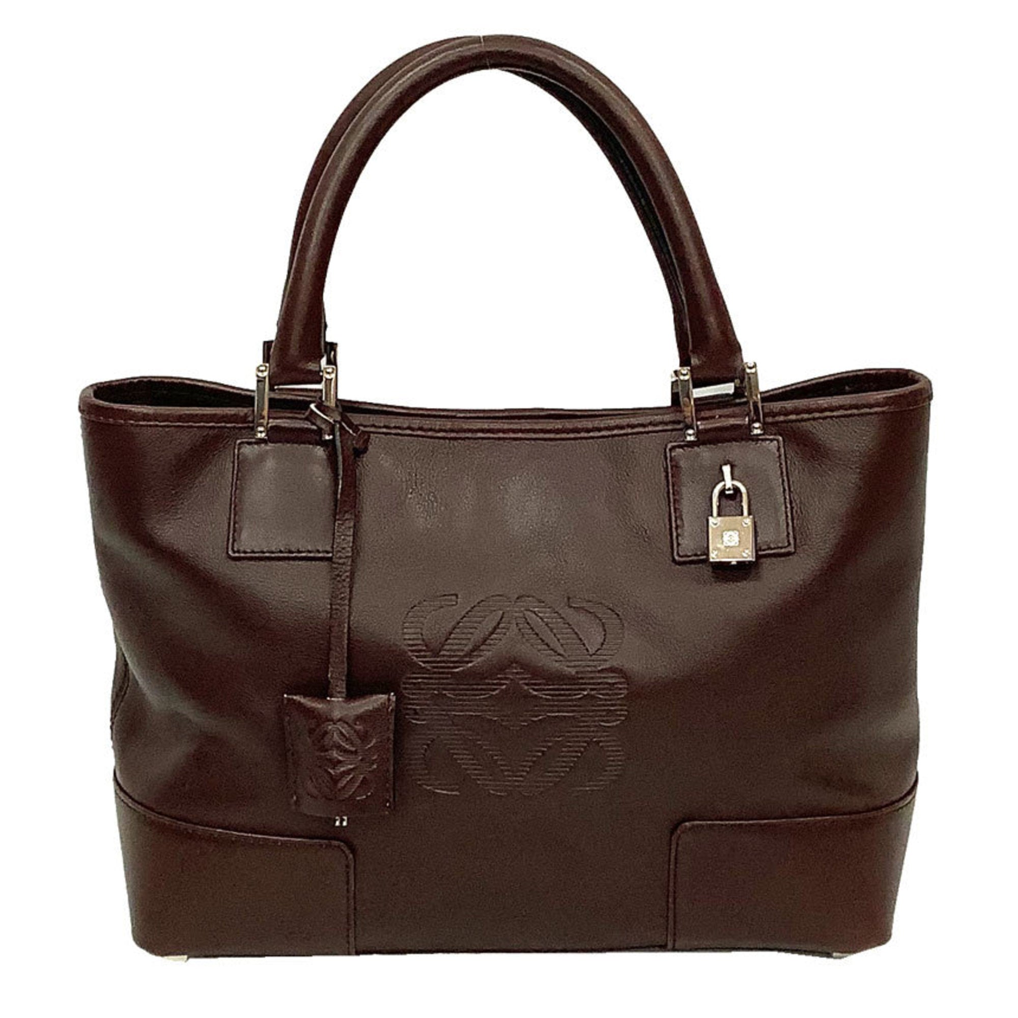Loewe Brown Leather Handbag Tote Bag (Pre-Owned)