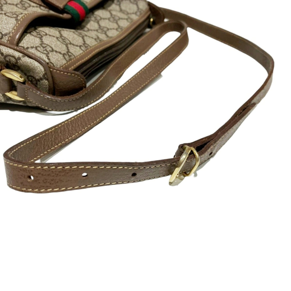Gucci Beige Pvc Leather Shoulder Bag (Pre-Owned)
