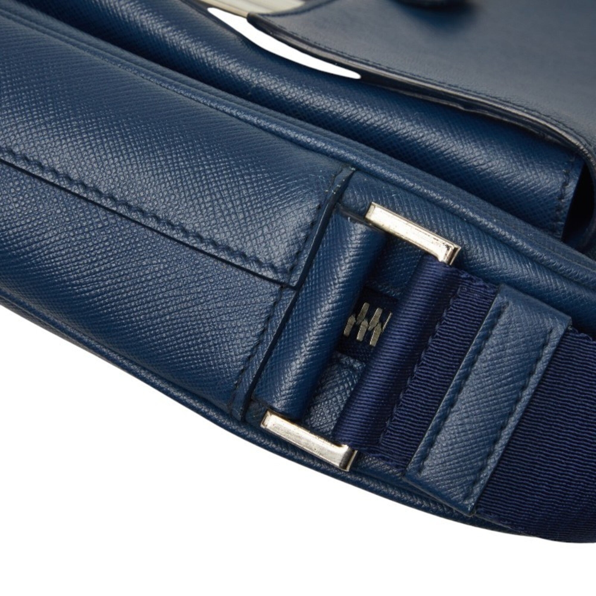 Prada Navy Leather Shoulder Bag (Pre-Owned)