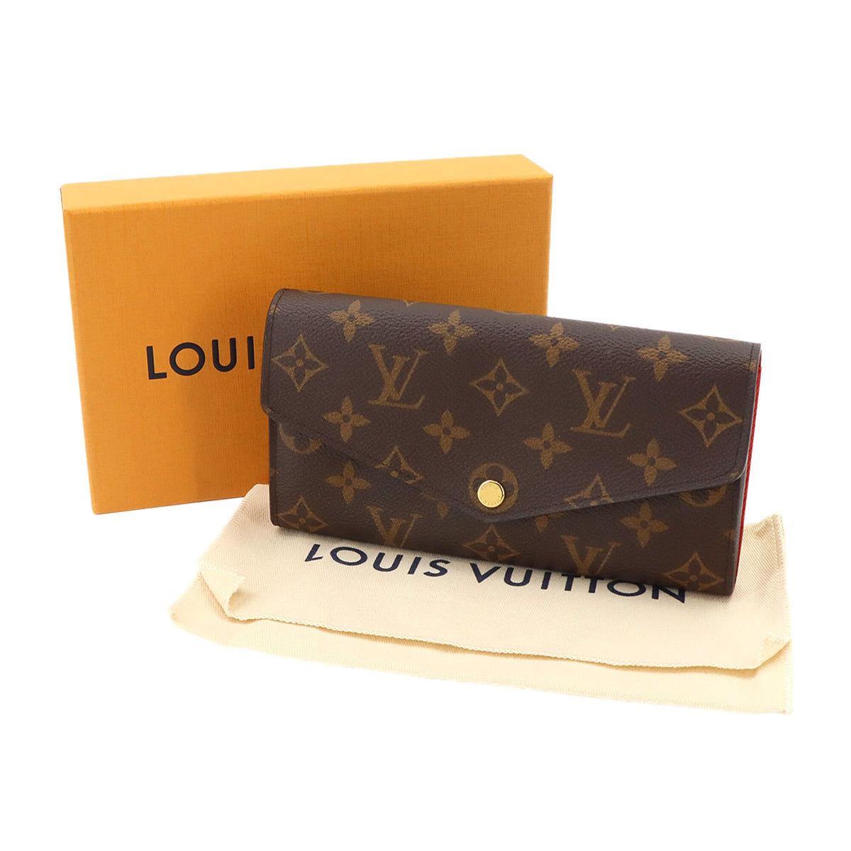 Louis Vuitton Brown Coquelicots Monogram Monogram Long Wallet (Bi-Fold) (Pre-Owned)