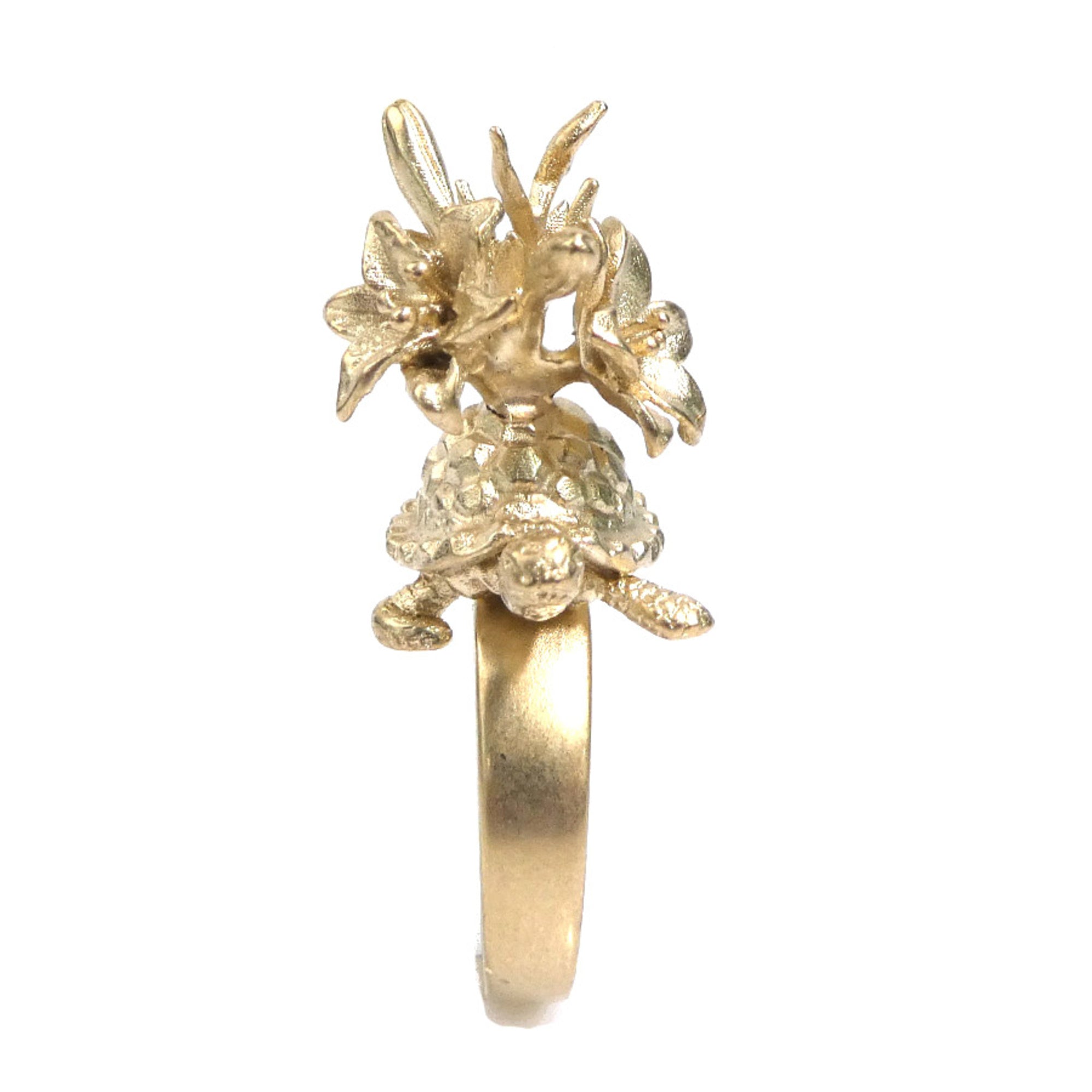 Christian Dior Gold Metal Band Ring (Pre-Owned)