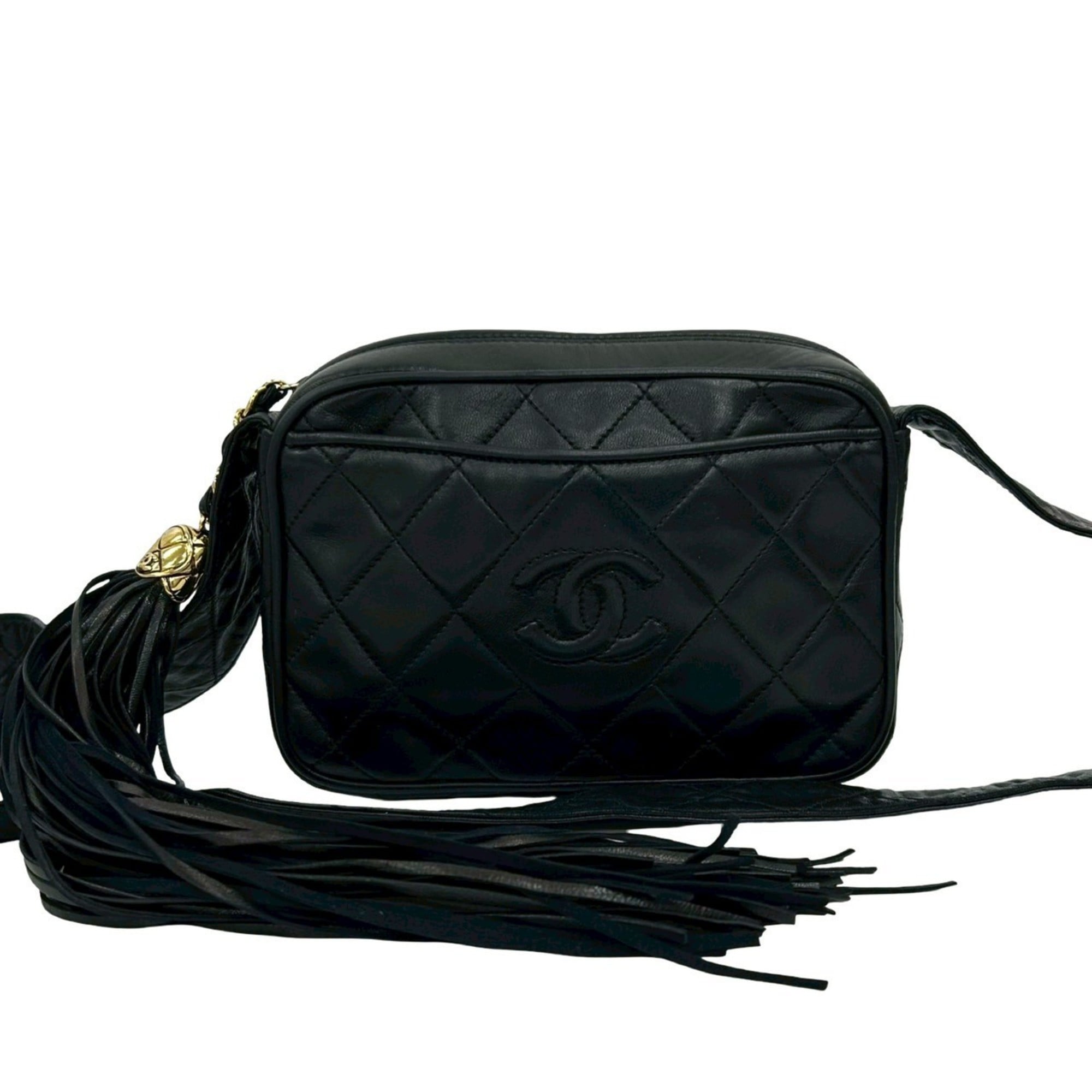 Chanel Black Leather Shoulder Bag (Pre-Owned)