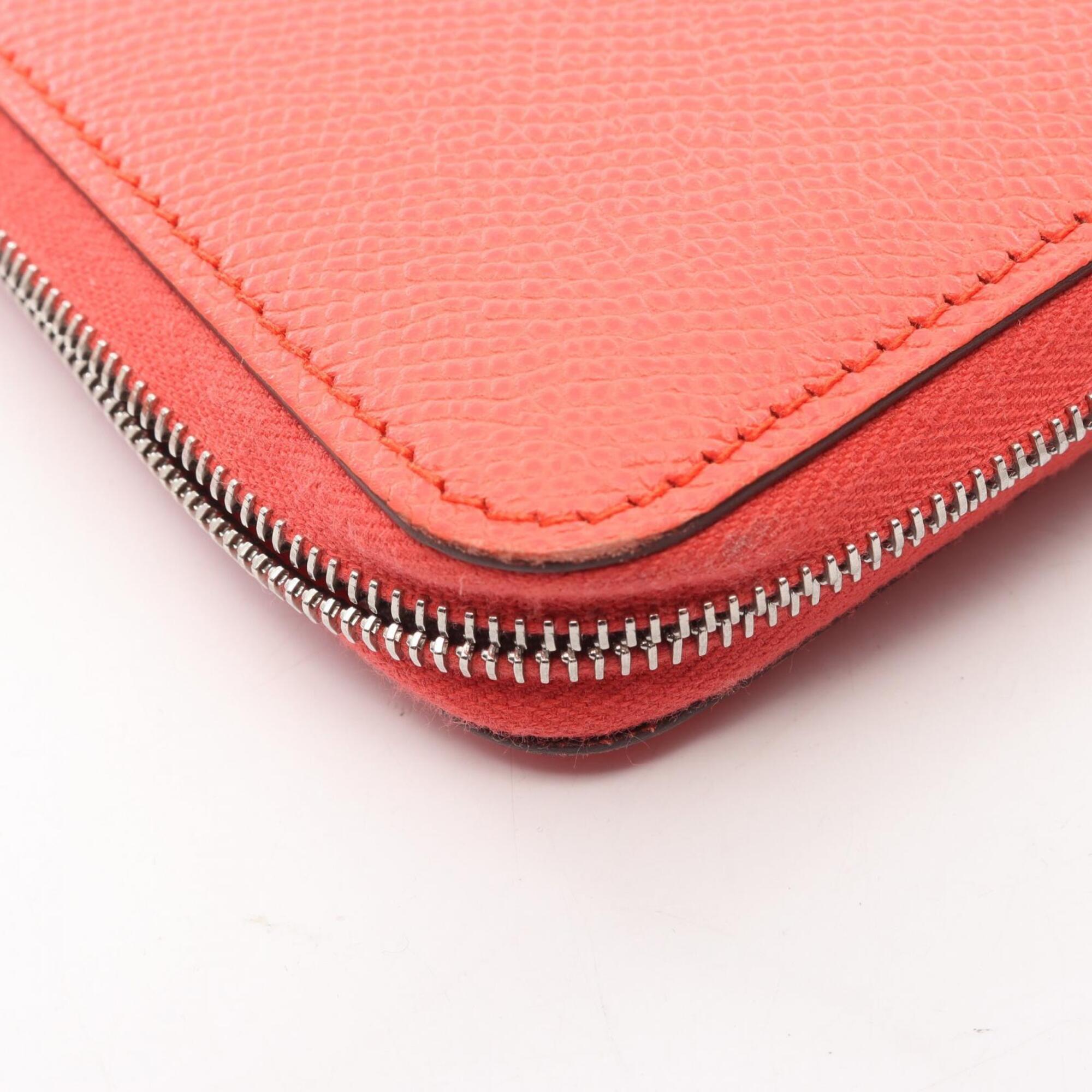 Hermes Red Color Epsom Leather Coin Purse/Coin Case (Pre-Owned)