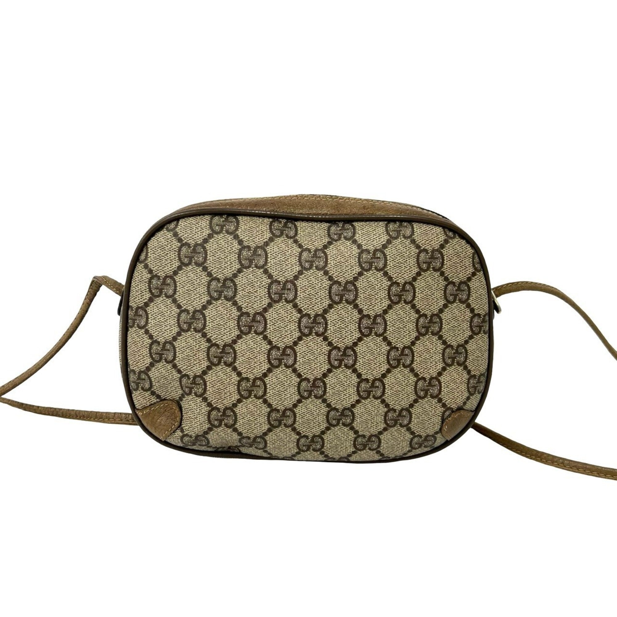 Gucci Brown Green Red Color Leather Pvc Pochette Shoulder Bag (Pre-Owned)