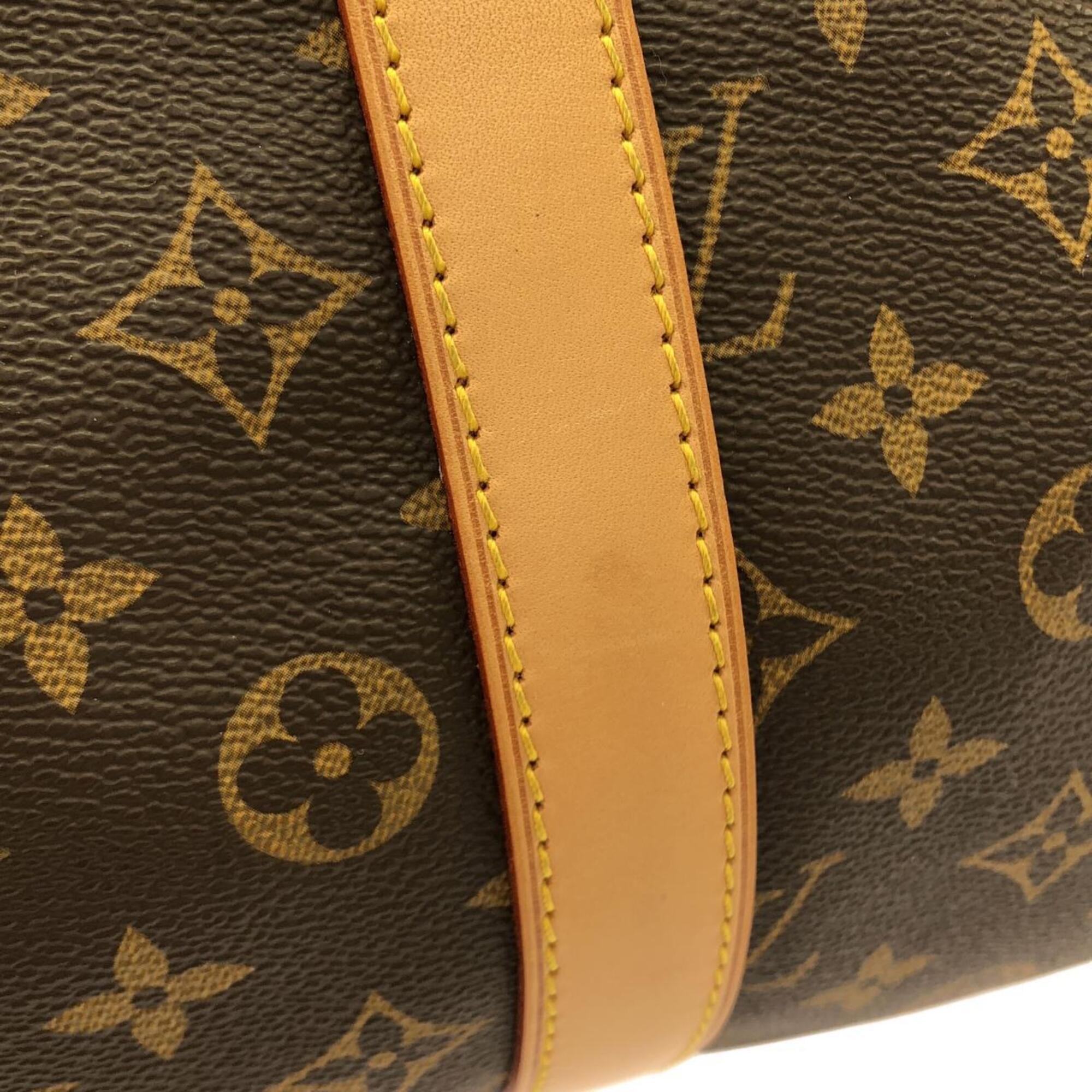 Louis Vuitton Monogram Marron Coated Canvas Boston Bag (Pre-Owned)