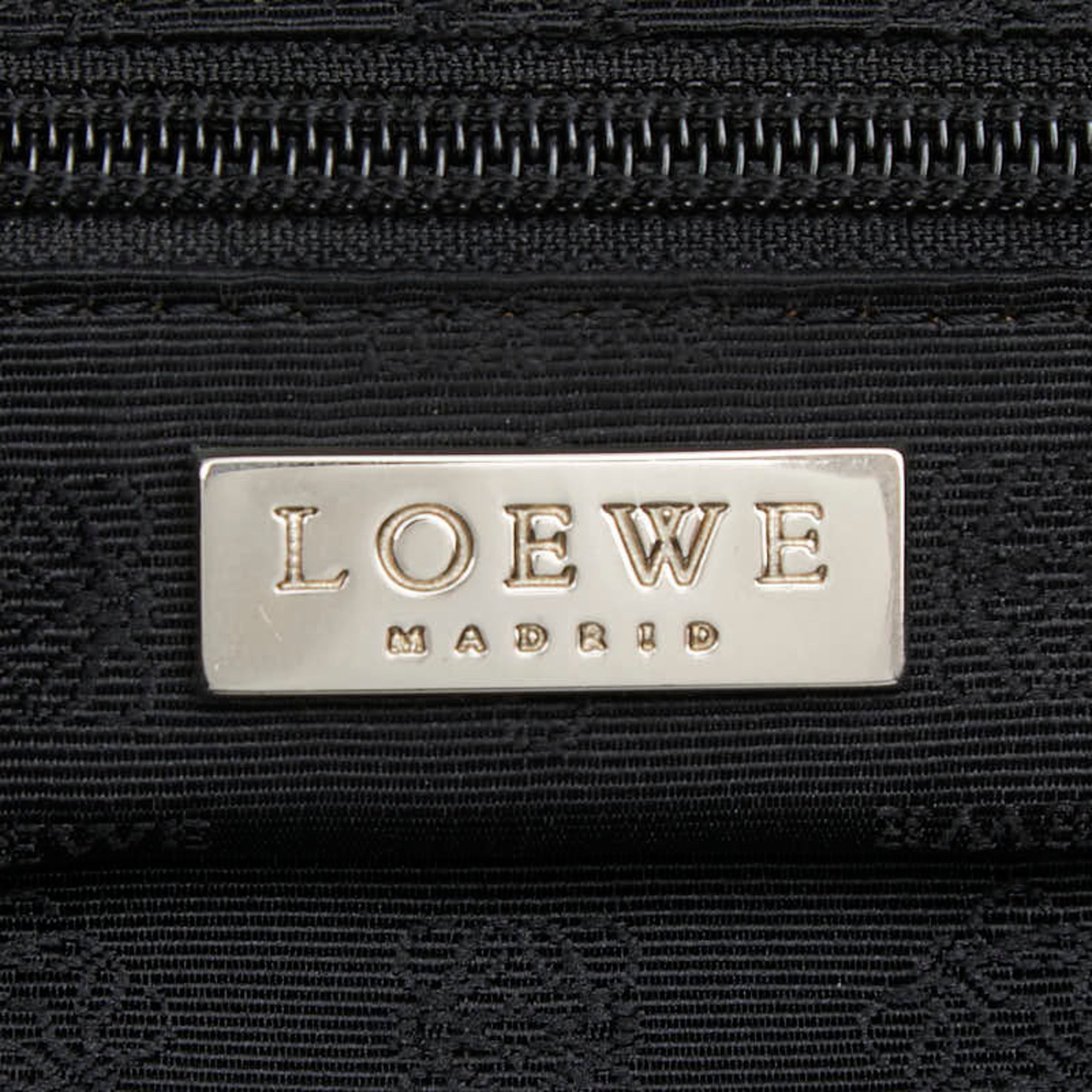 Loewe Beige Black Canvas Leather Shoulder Bag (Pre-Owned)