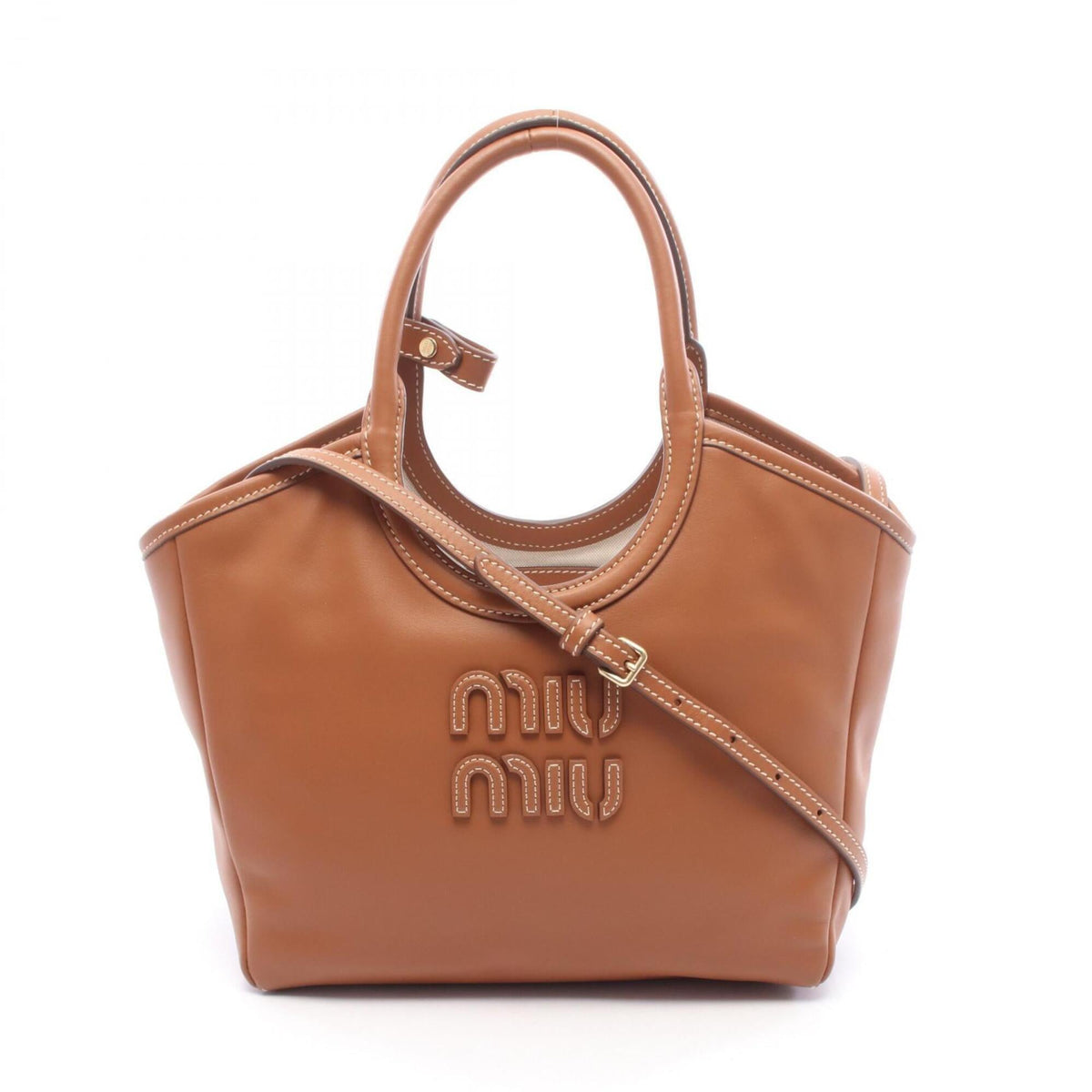 Miu Miu Brown Leather Handbag (Pre-Owned)