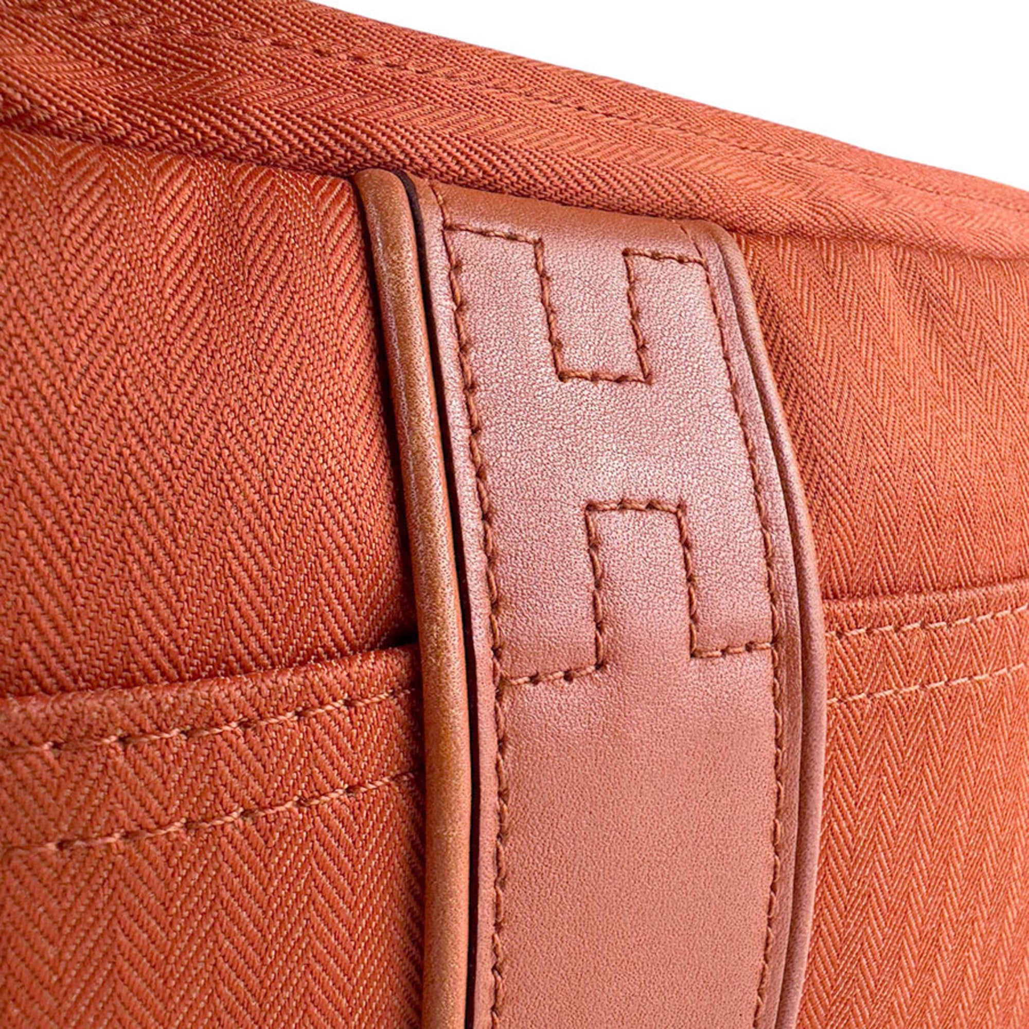 Hermes Orange Toile Chevron Fanny Pack Pochette (Pre-Owned)