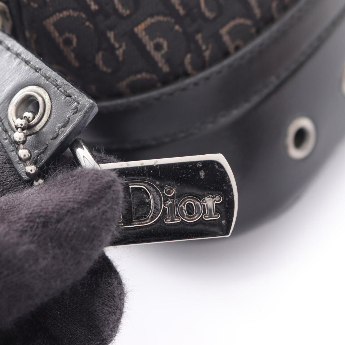 Christian Dior Black Canvas Leather Handbag (Pre-Owned)